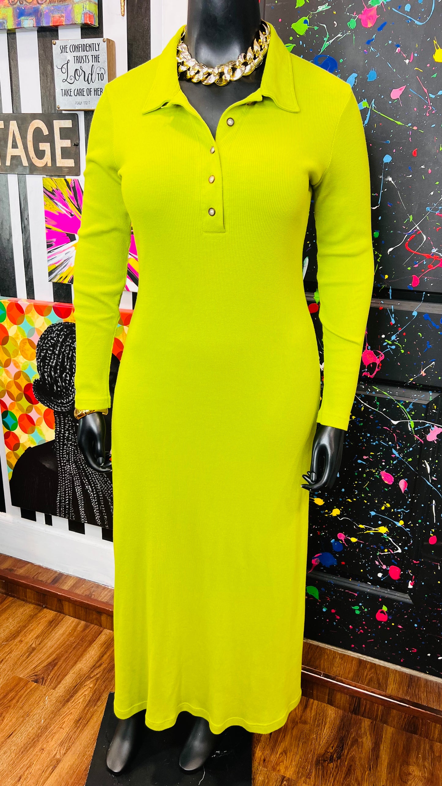 Vintage Green Cotton Bodycon Dress (20)