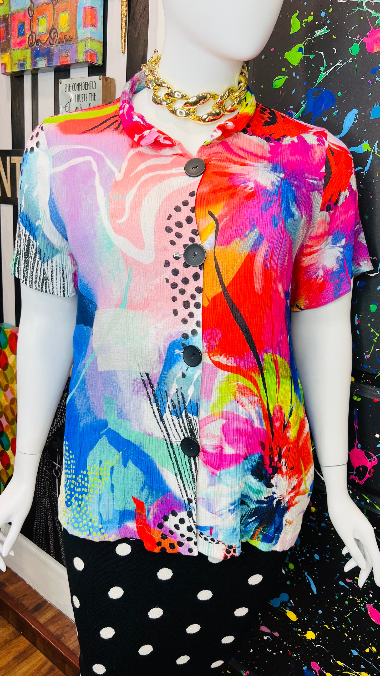 Abstract Print Blouse(18)