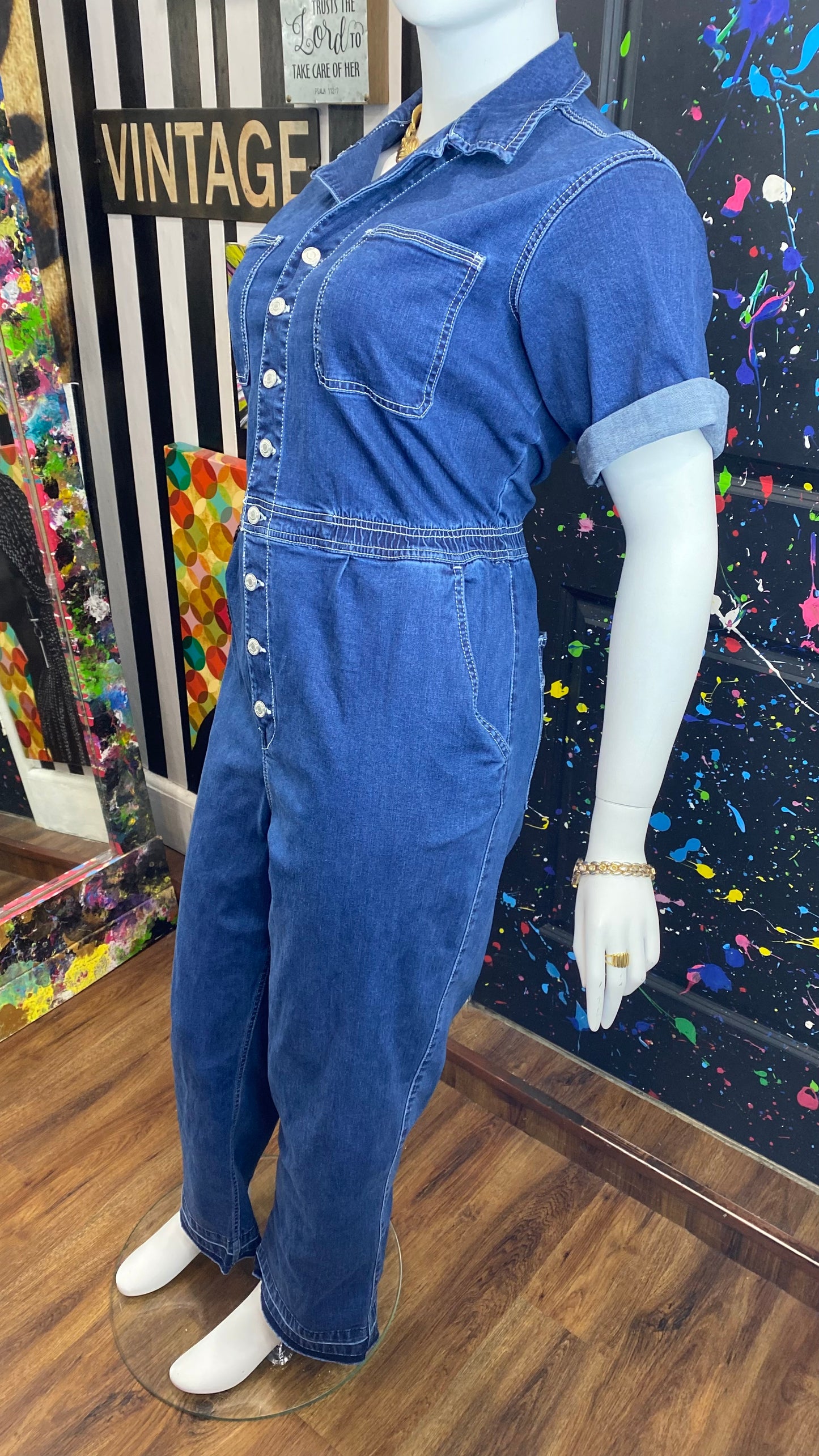 Vintage Y2K Denim Jumpsuit (22)