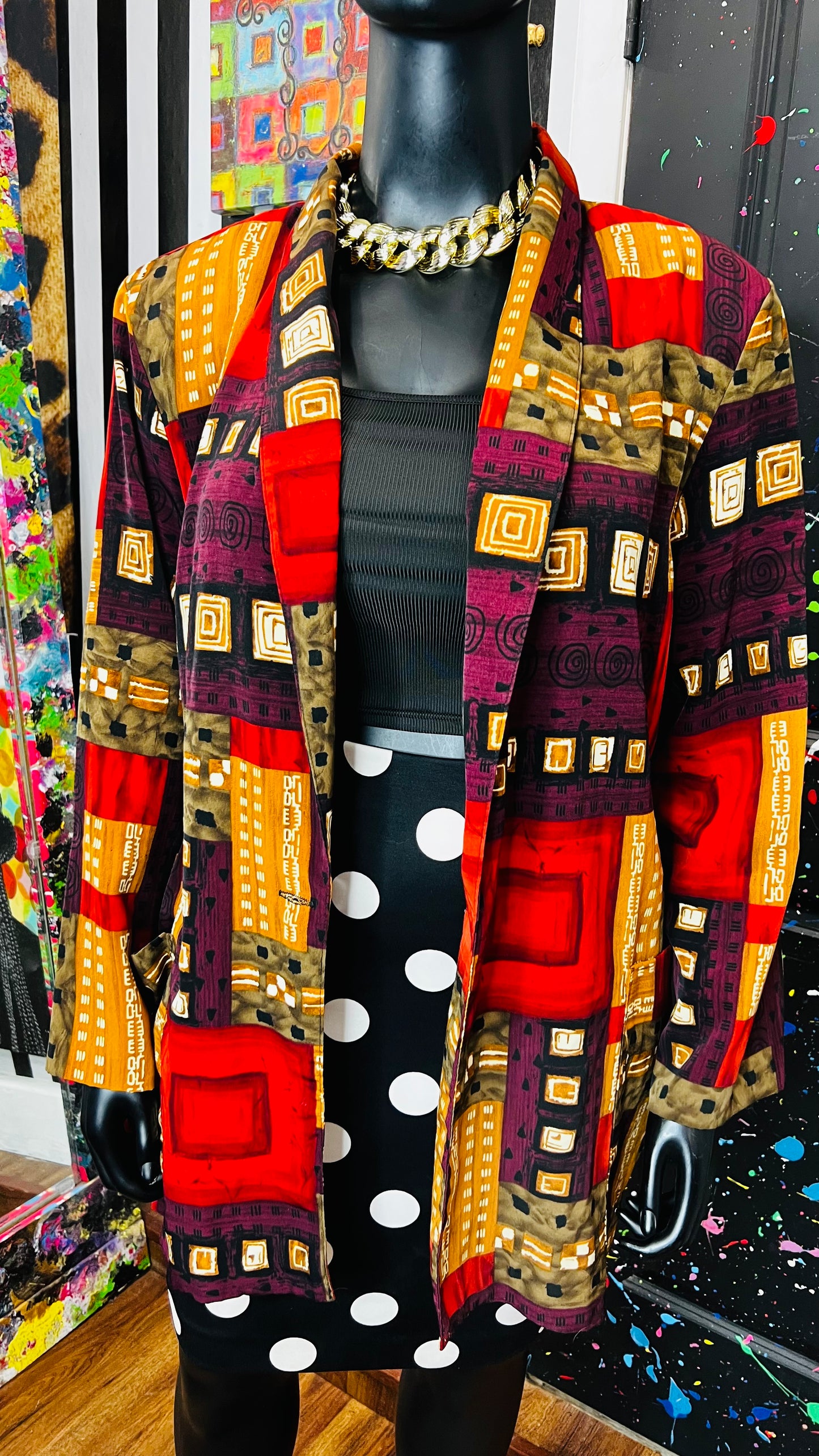 Vintage Abstract Blazer (24/26)