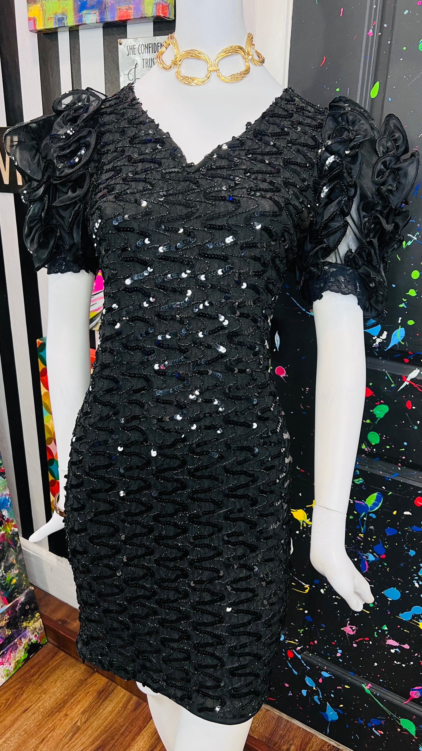 Vintage Sequin Formal Dress (14)