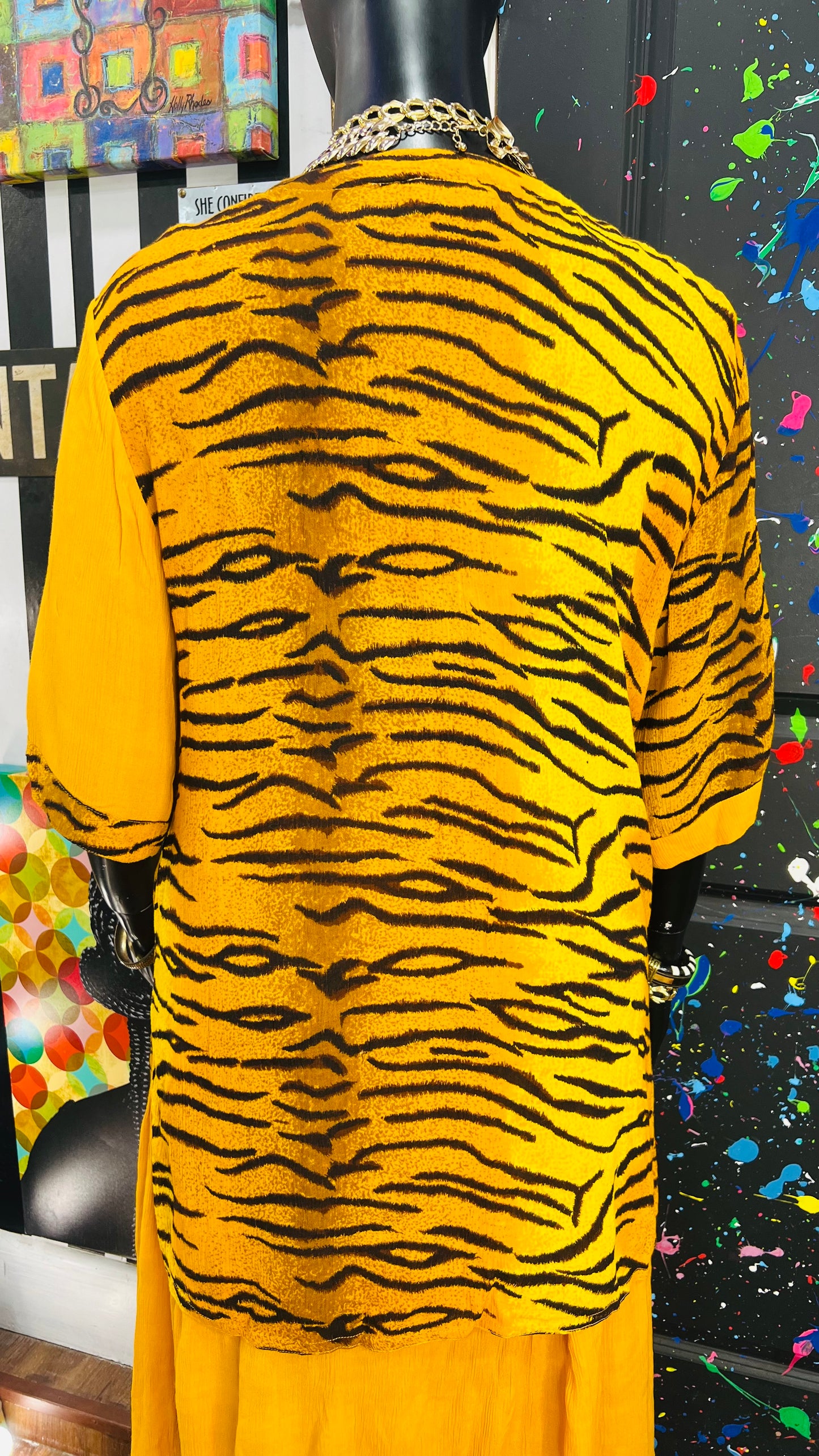 Vintage Animal Print Three Piece Rayon Set (OS)