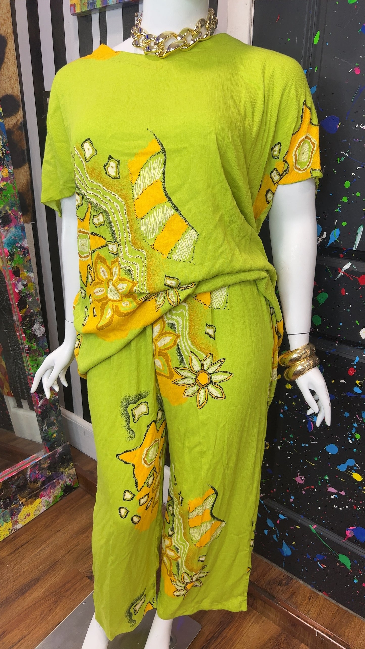 Vintage Traditional African Pants Set- Deadstock New never Worn (