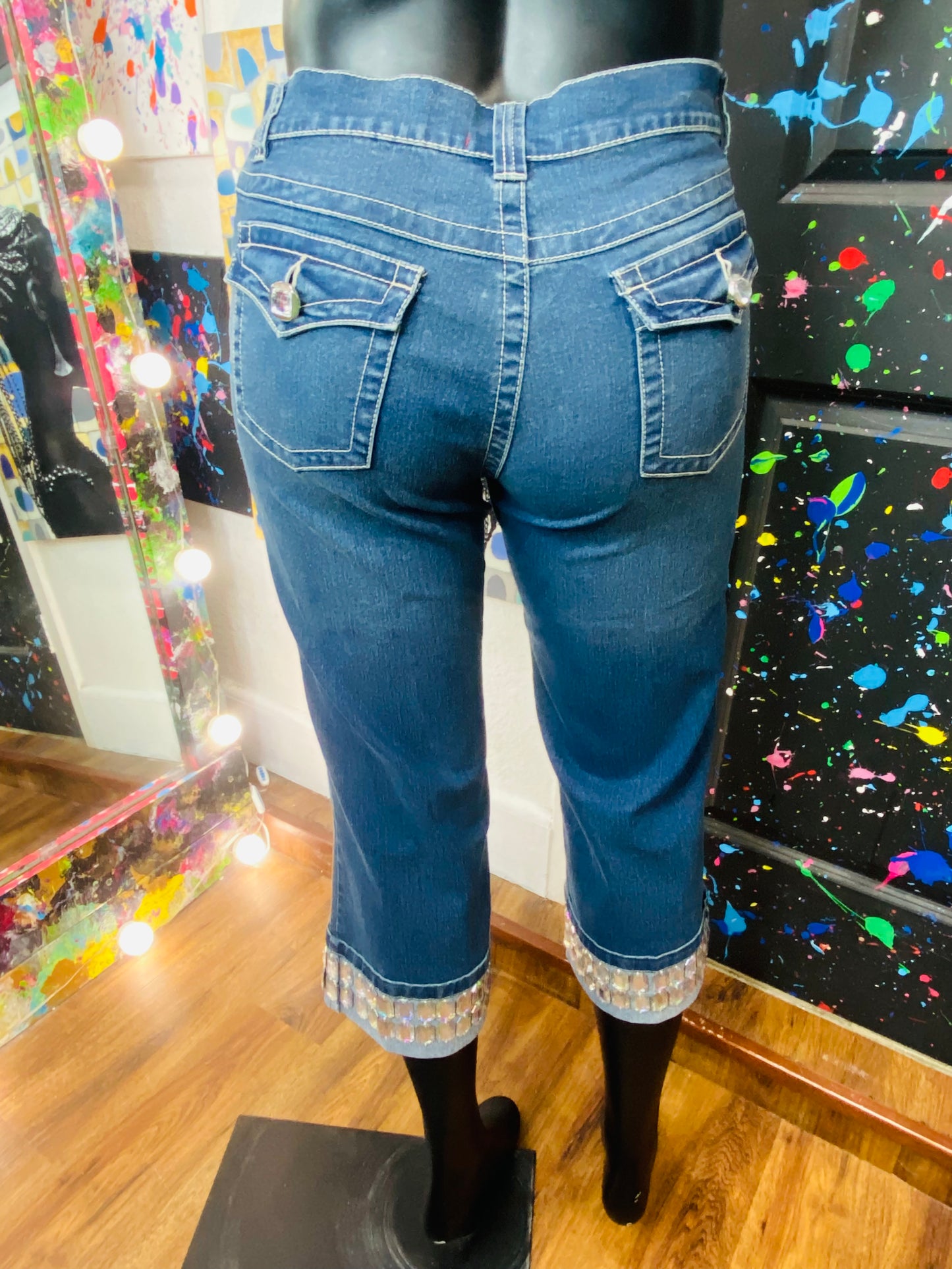 Vintage Denim Jewel leg Culottes