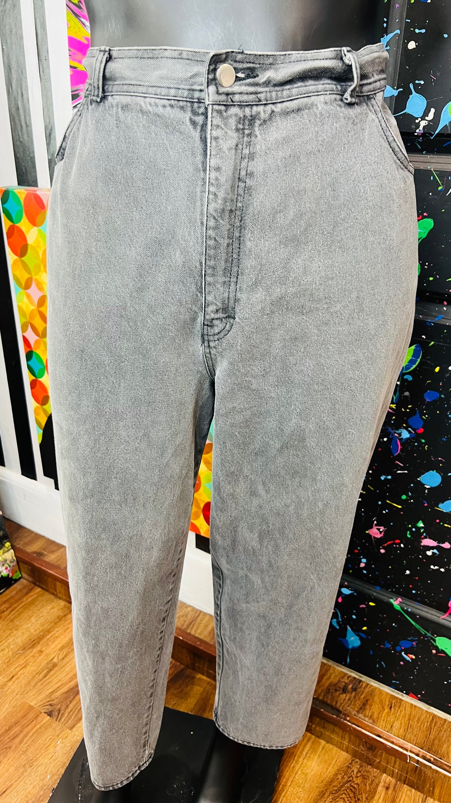 Vintage Ash Gray Denim Jeans (26)