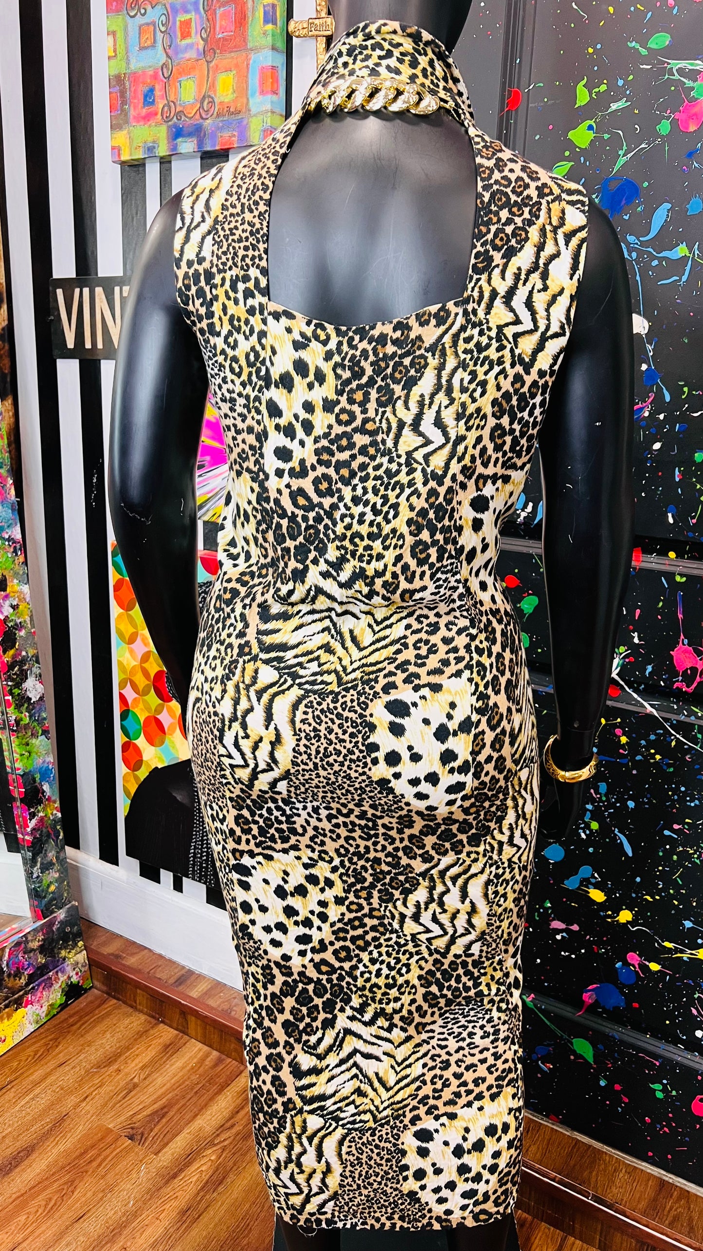 Vintage Animal Print Dress (18W)