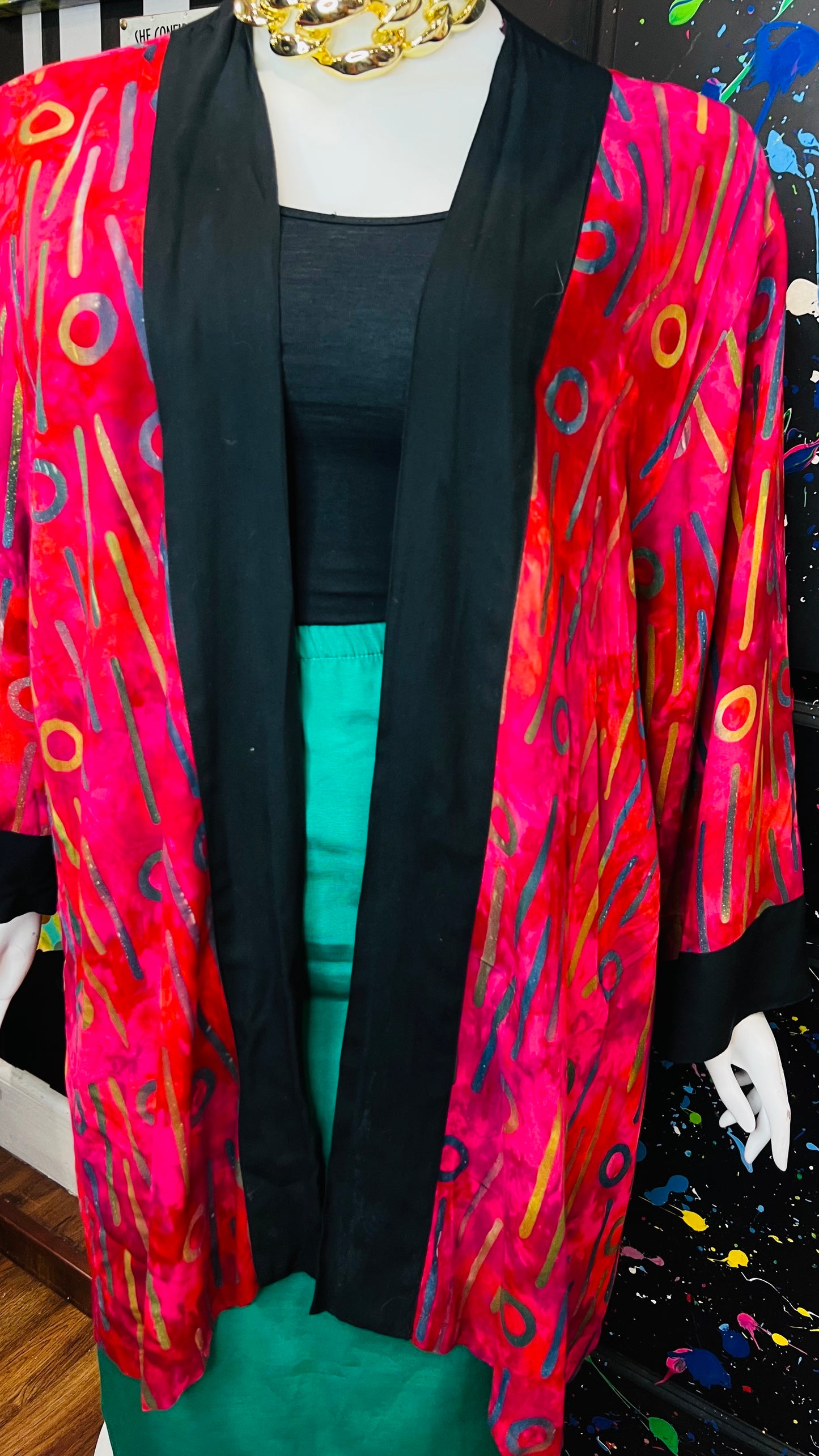 Rayon Abstract Duster (OS)