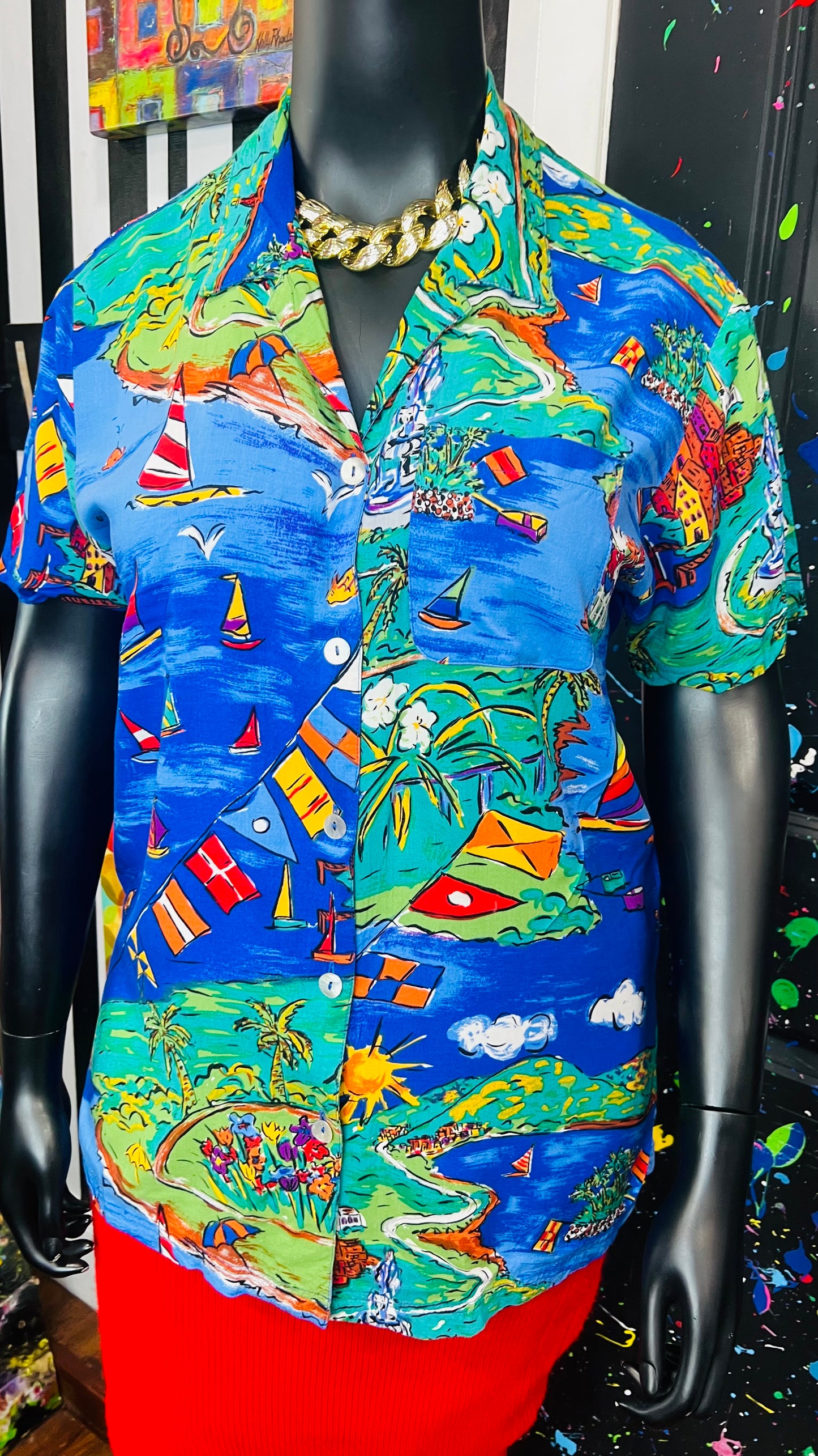 Vintage Carole Little Blouse (12)