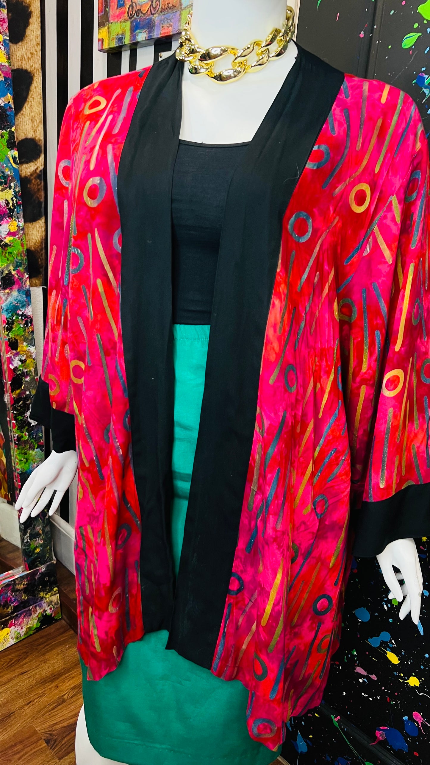 Rayon Abstract Duster (OS)