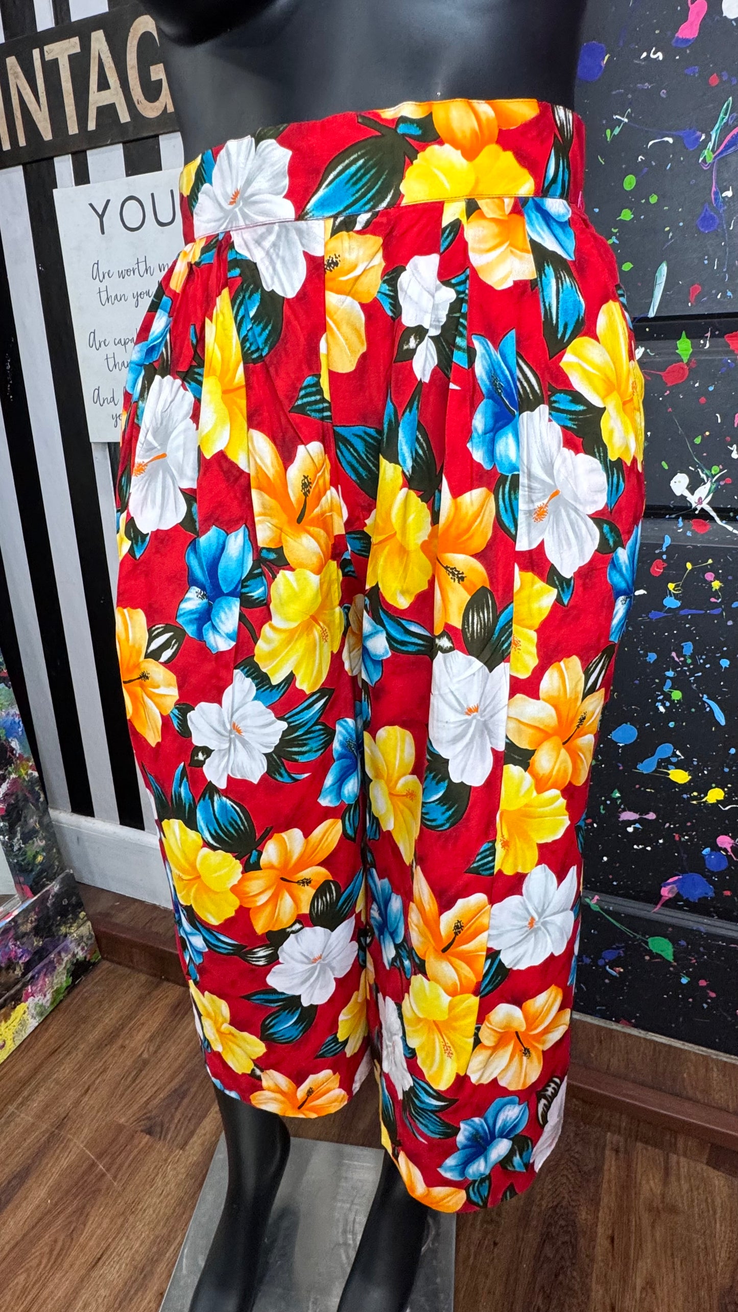 Vintage Evan Picone Floral Gauchos (14)