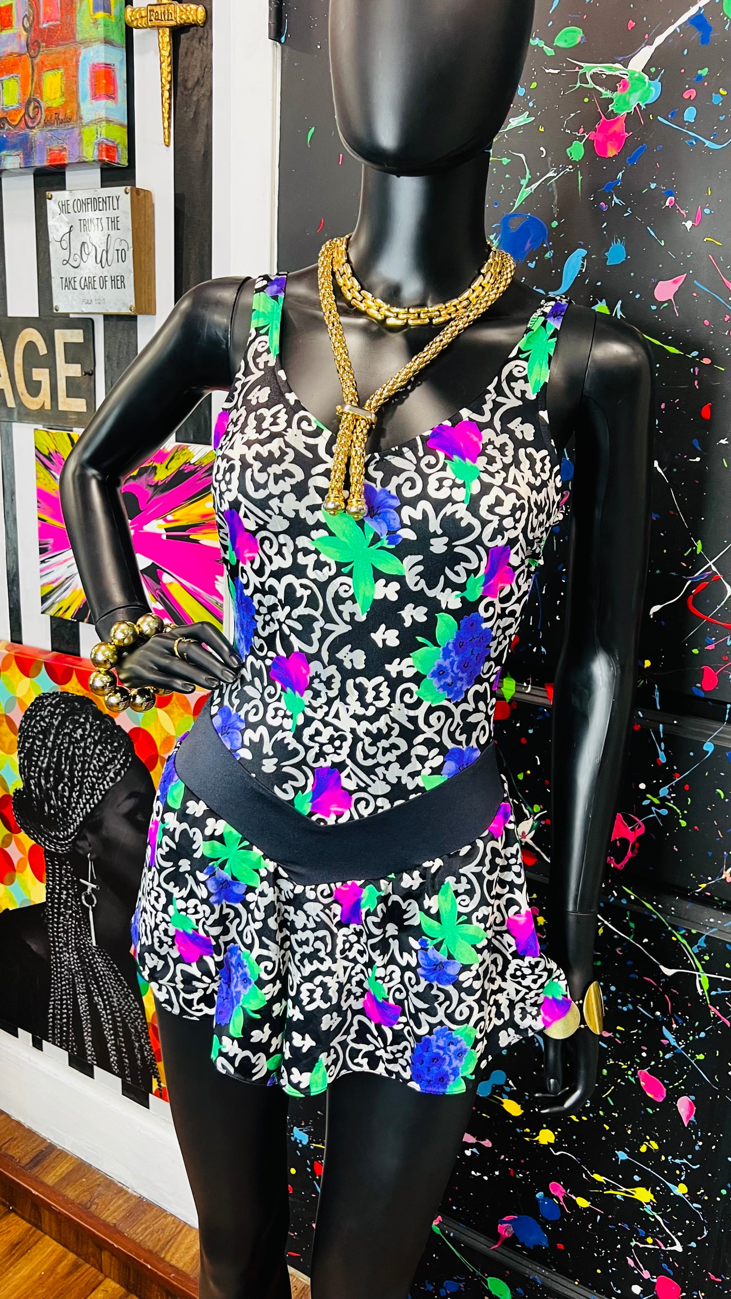 Vintage Floral Swimsuit (12)