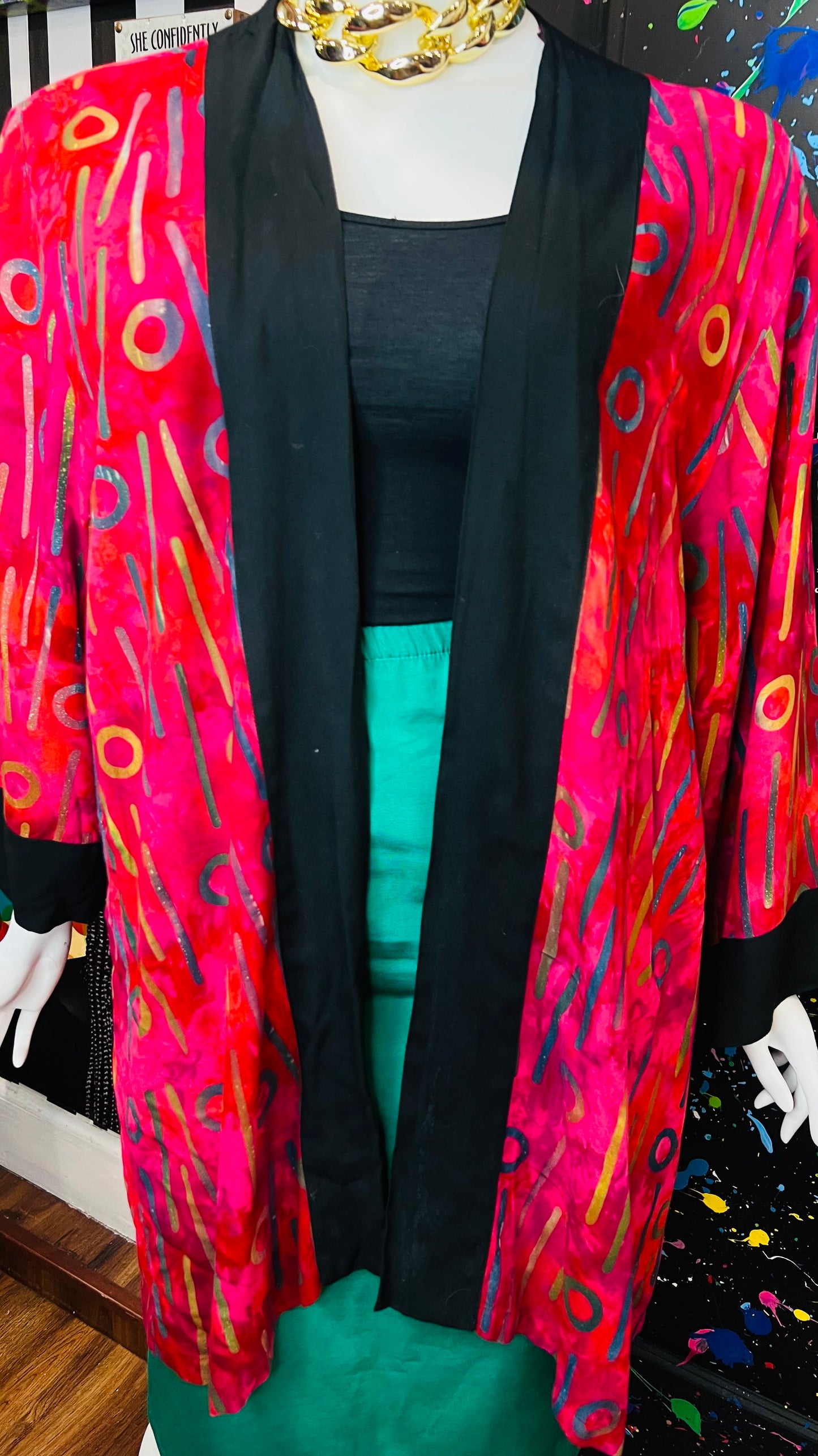 Rayon Abstract Duster (OS)