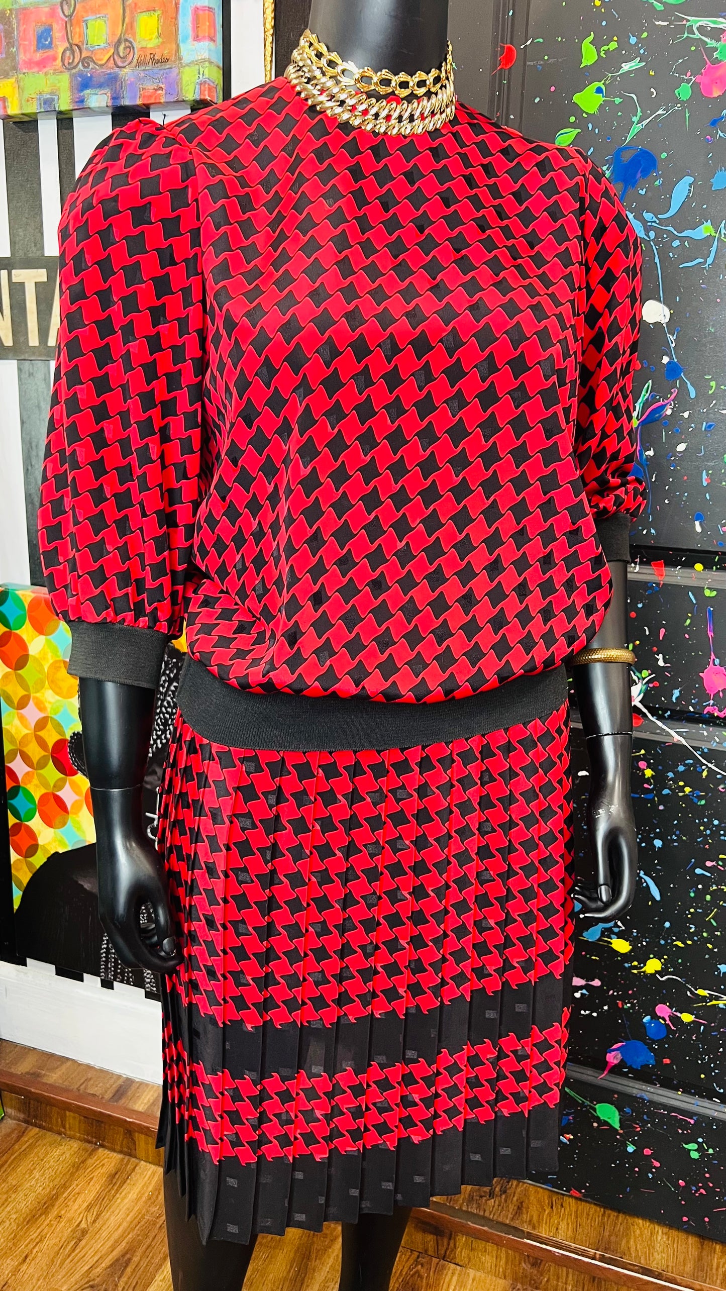 Vintage York Pleated Skirt Set (18)