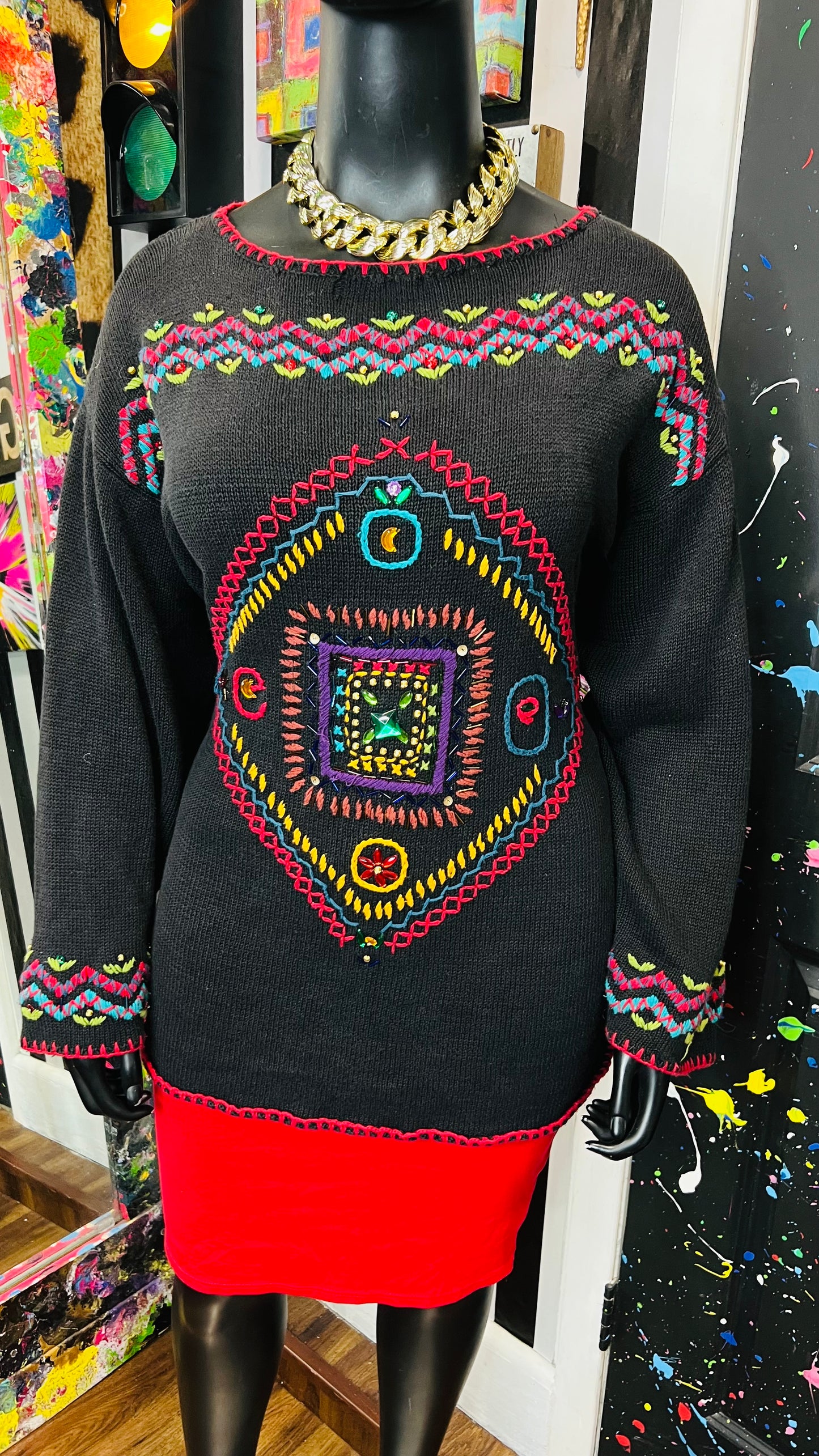 Vintage Carole Little Knitted Sweater (22)