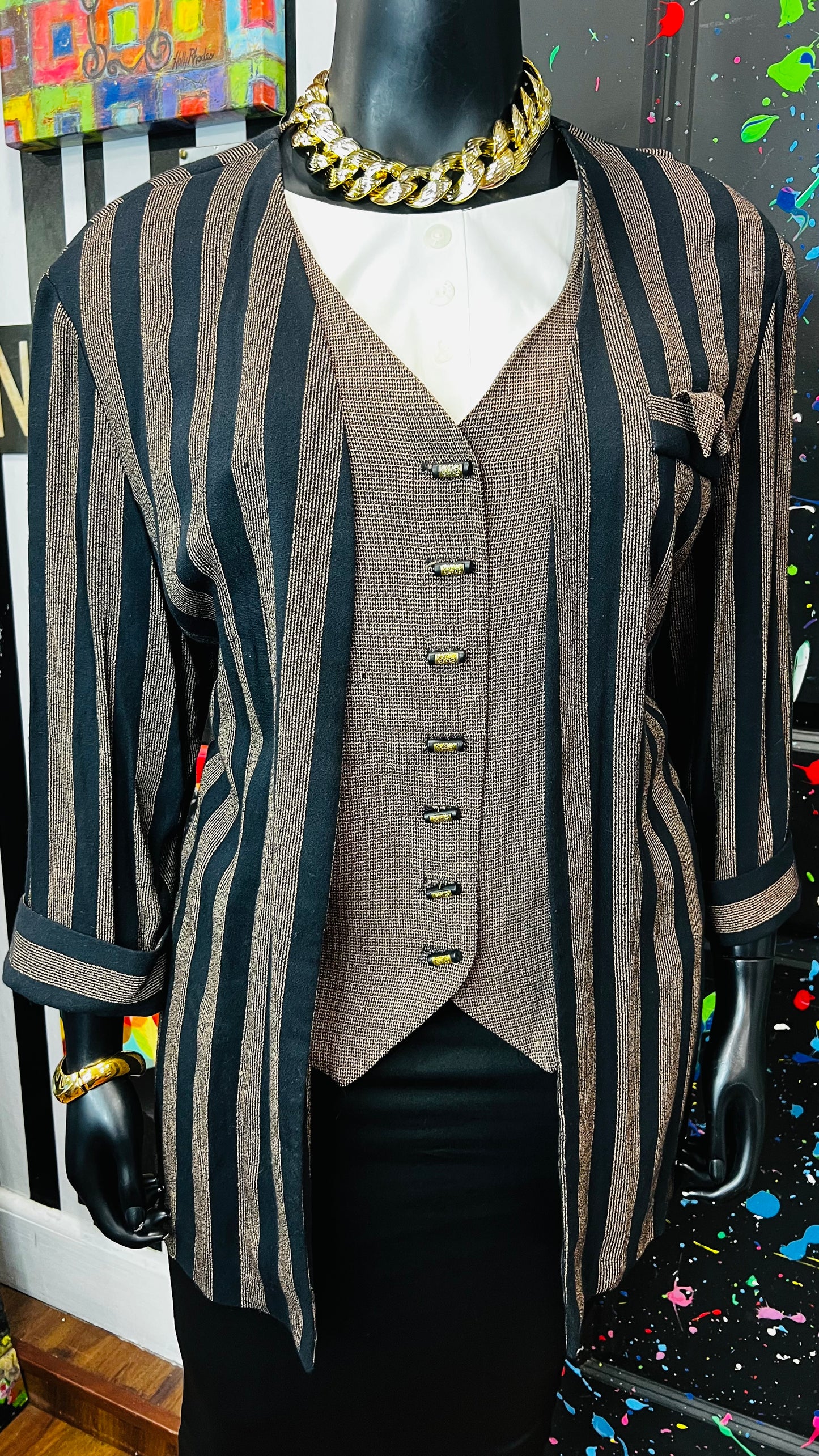 Vintage Blouse w/ Built in Vest (22W)
