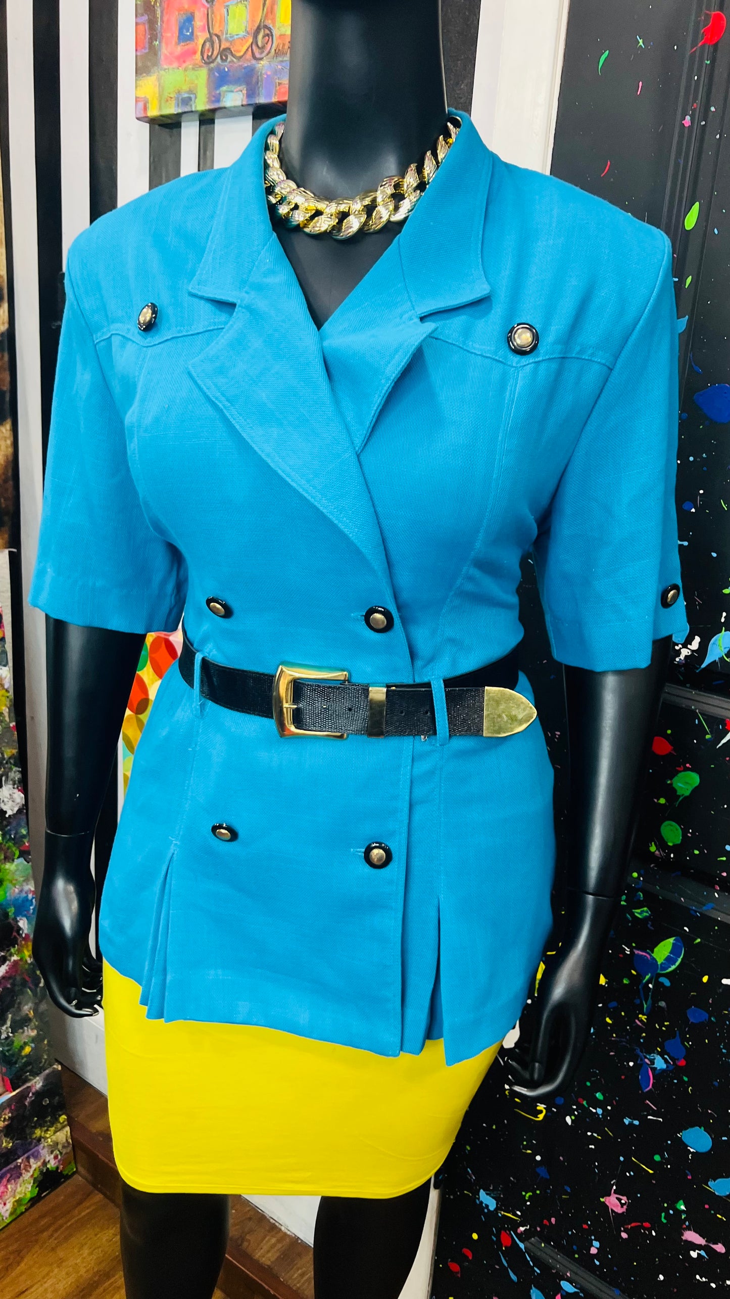 Vintage Blazer Blouse w/ Belt (24W)