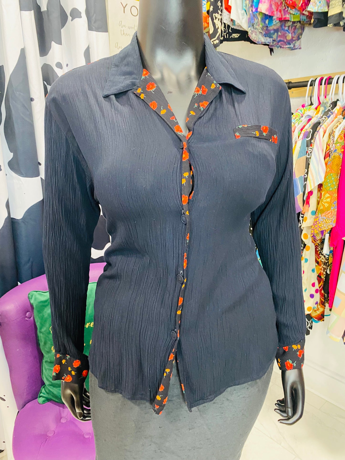 Vintage Carole Little Long Sleeve Blouse