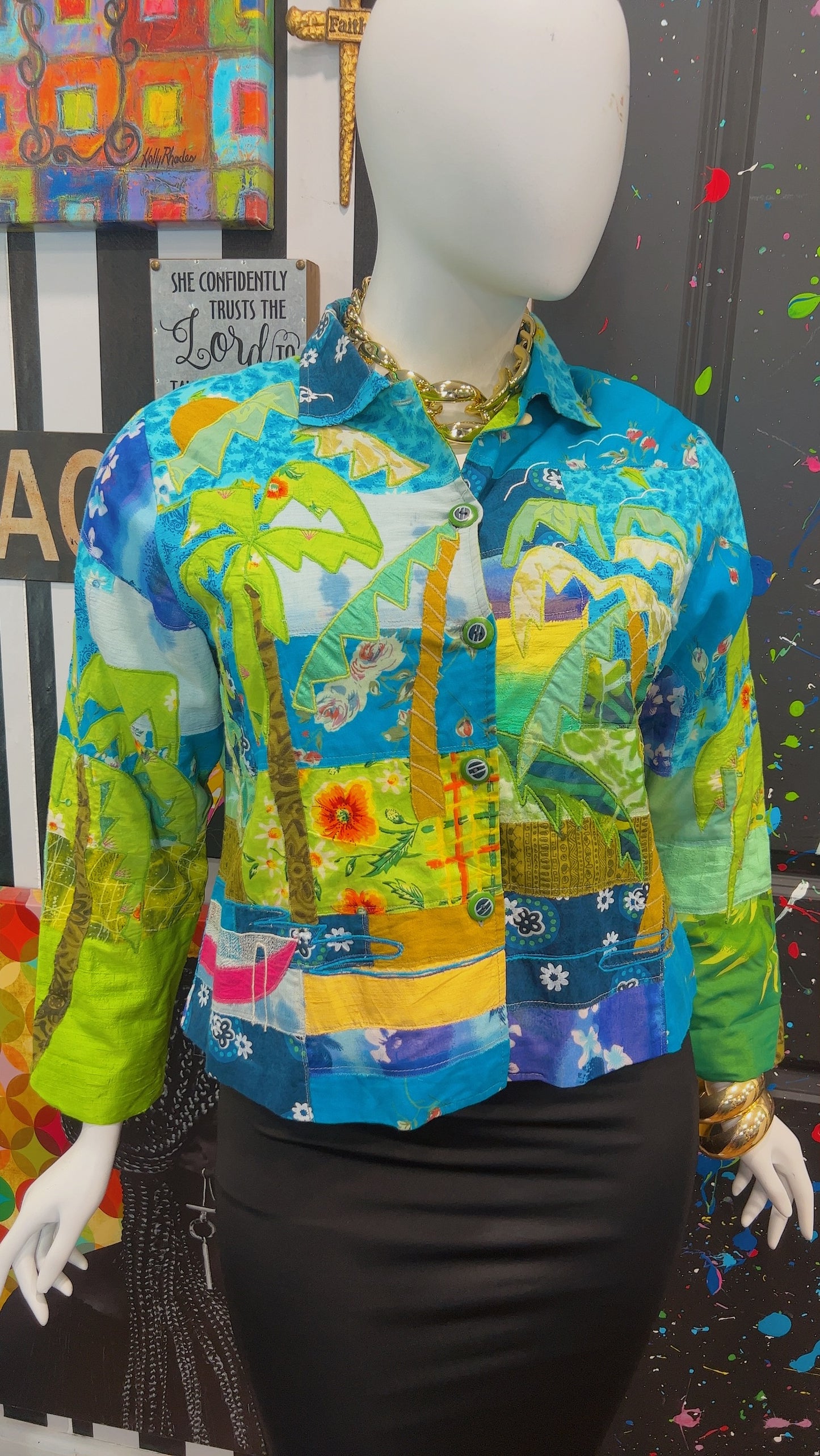 Vintage Sandy Starkman Abstract Jacket (14)
