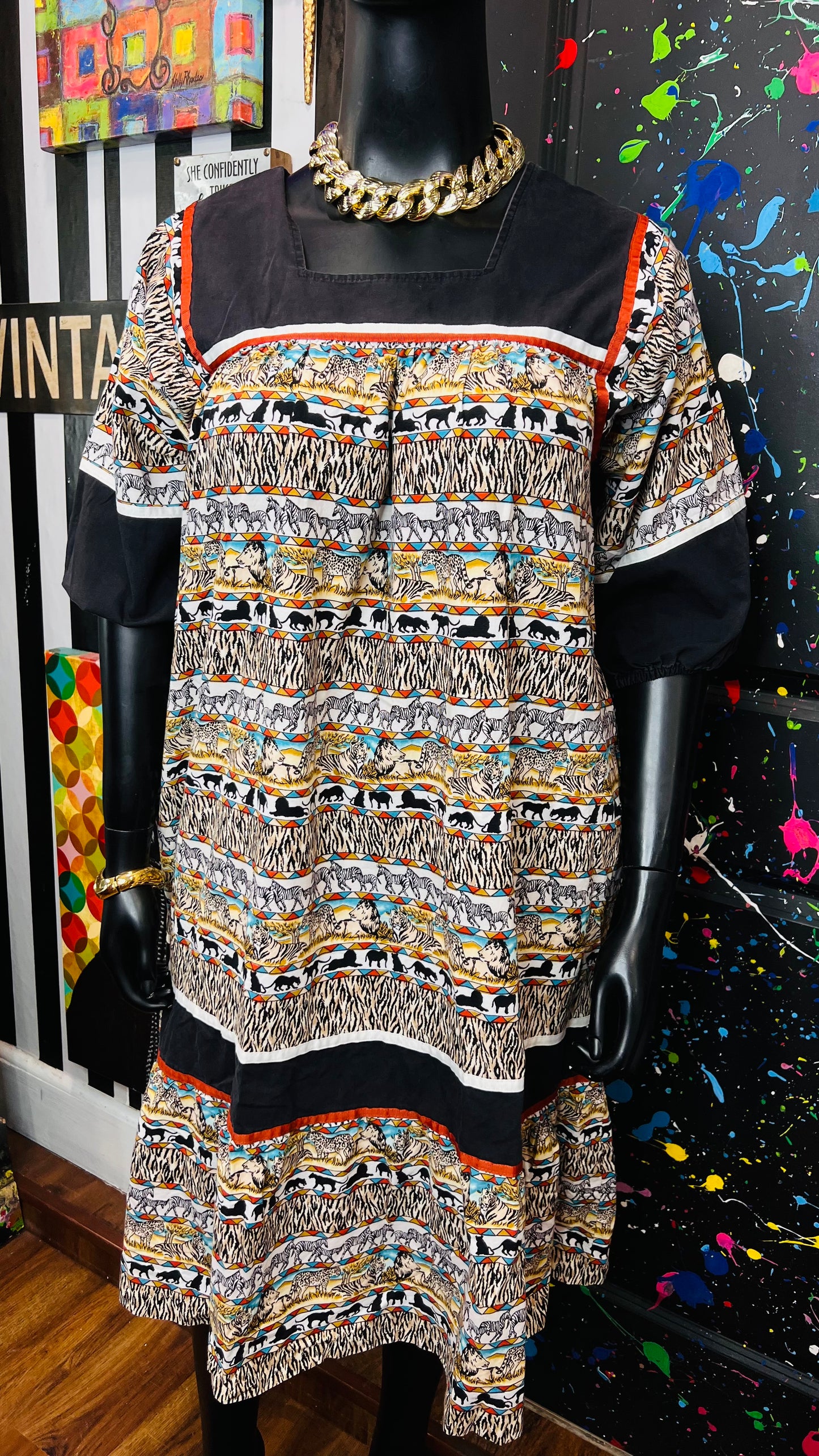 Vintage Safari House Dress (16)