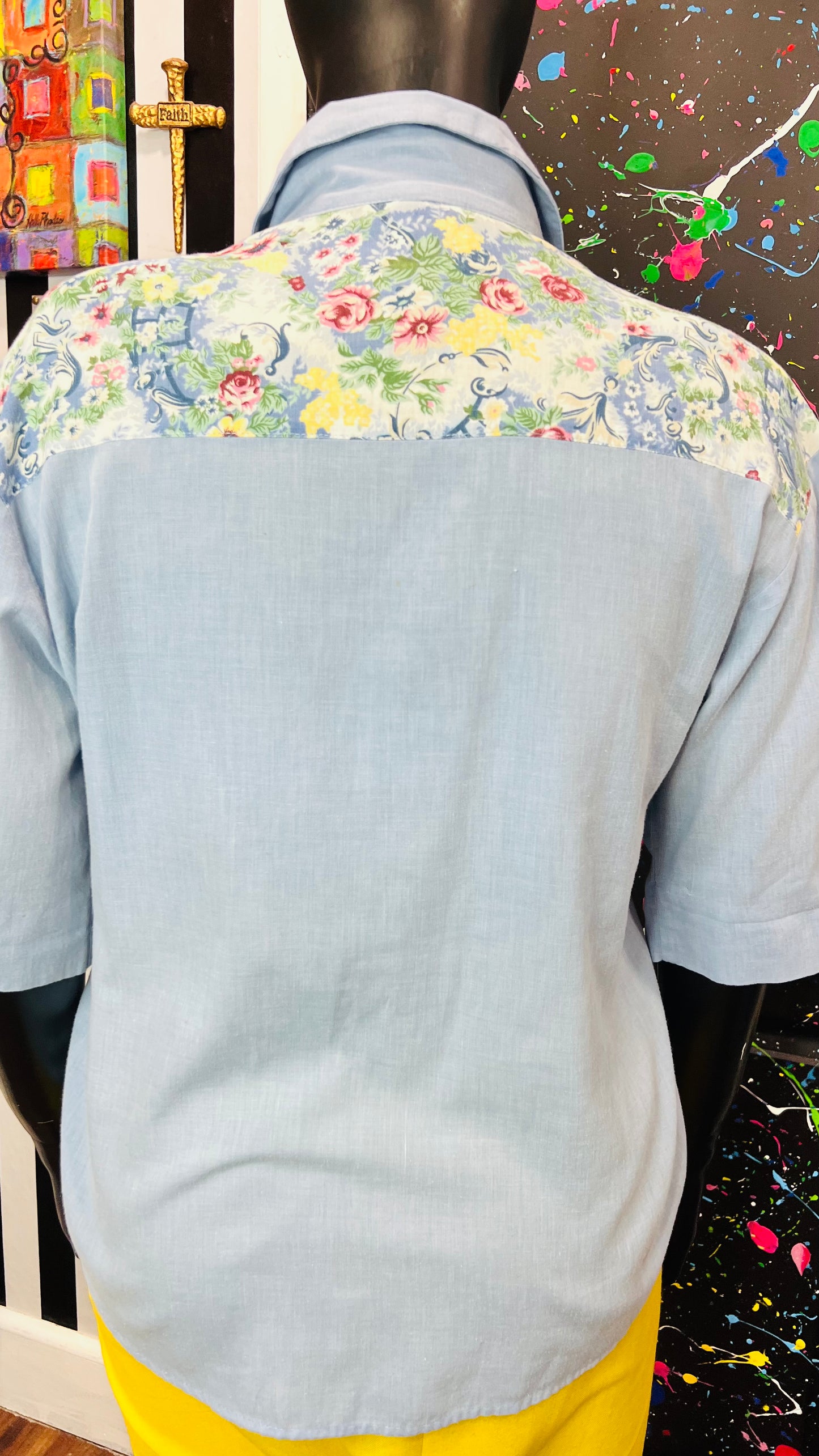 Vintage Tri- Print Blouse (16)