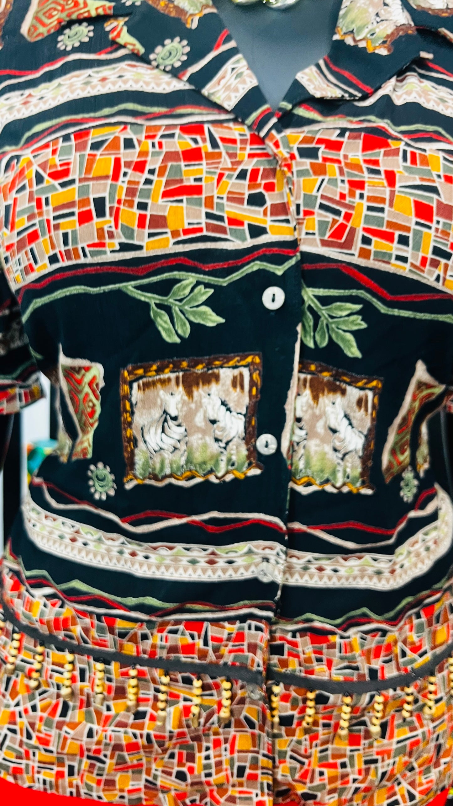 Vintage Safari Cropped Blouse (14)