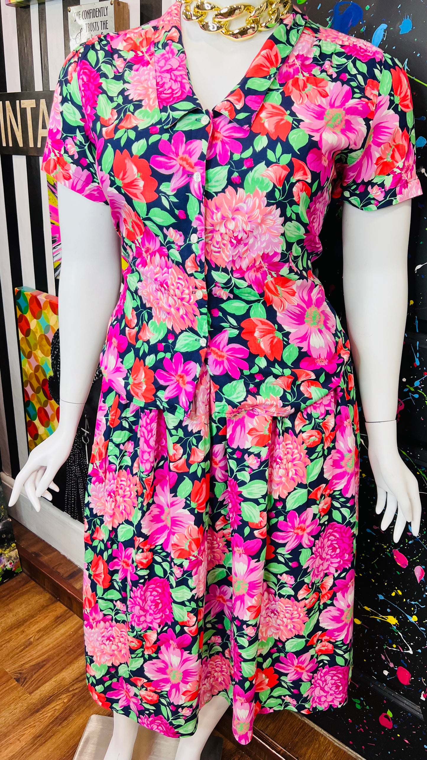 Vintage Floral Skirt Set (14)