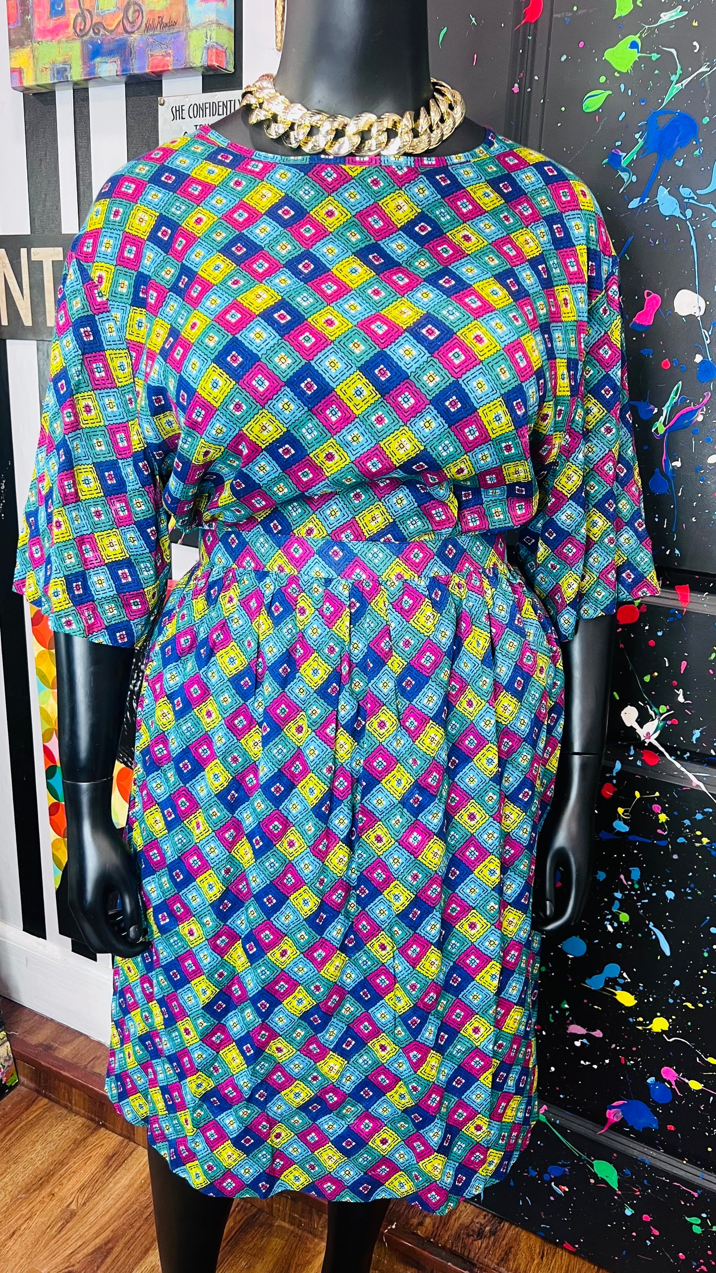 Vintage Light Weight 90’s Skirt Set (22)