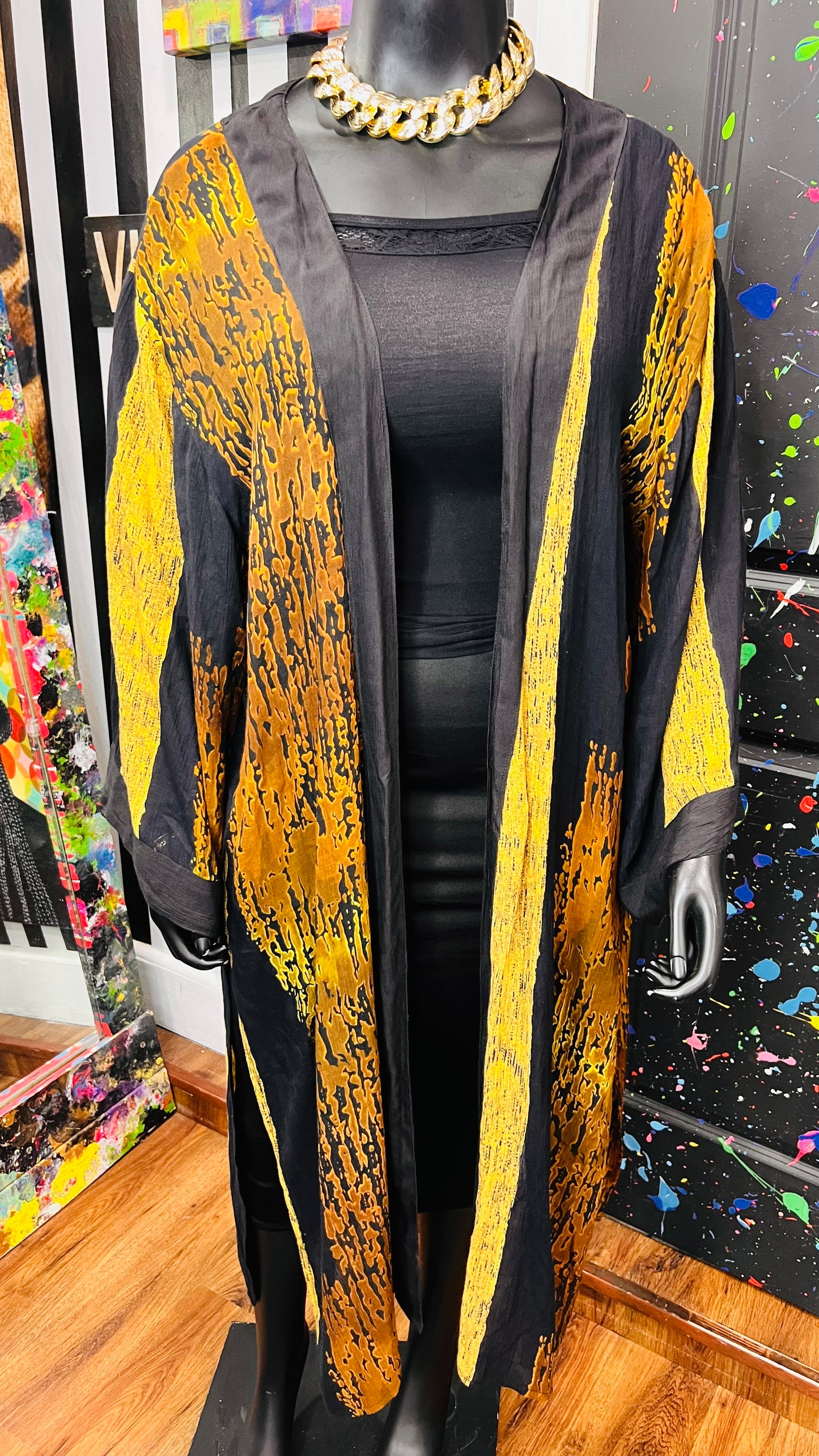Vintage Abstract Duster (OS) up to 18