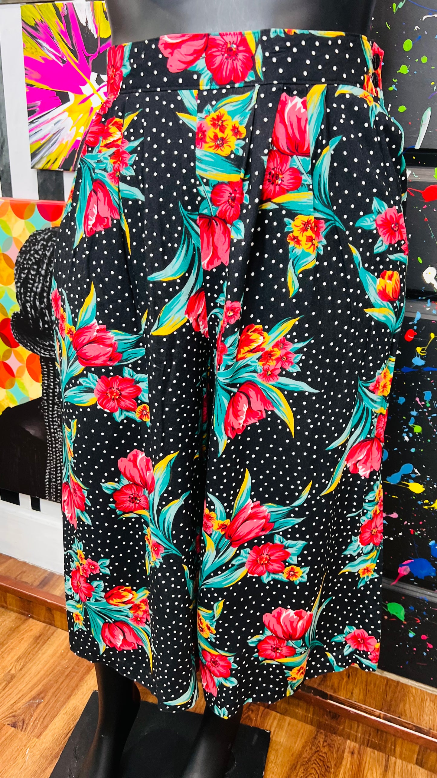 Vintage Polka Dot & Floral Gaulchos (18)