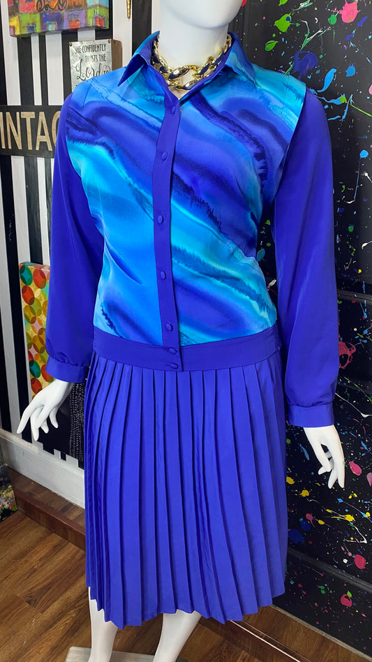Vintage Pleated 90’s Skirt Set (16)