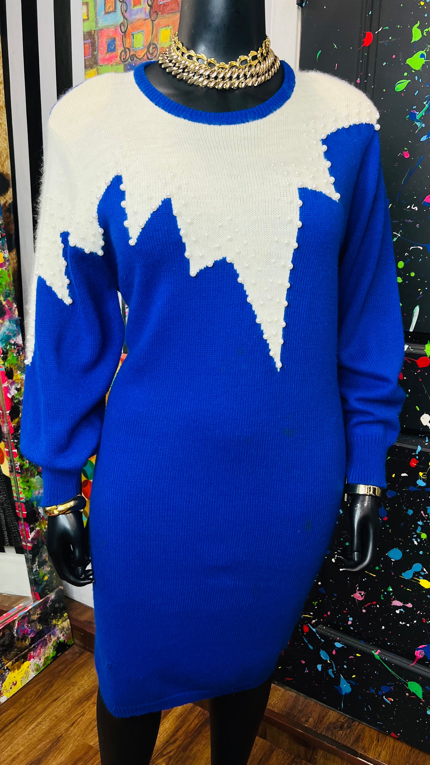Vintage Knit Sweater Dress (22)