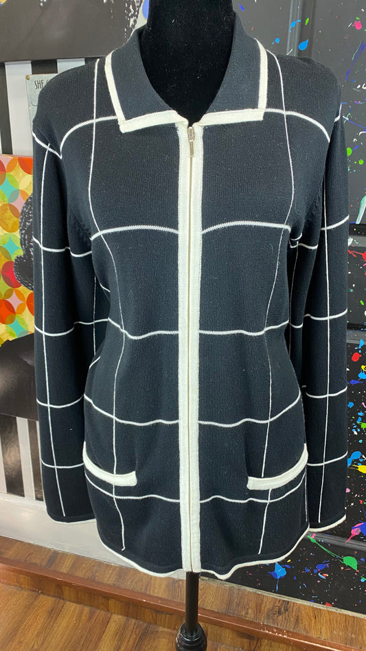 Vintage Allison Daley Zip Up Cardigan (16)