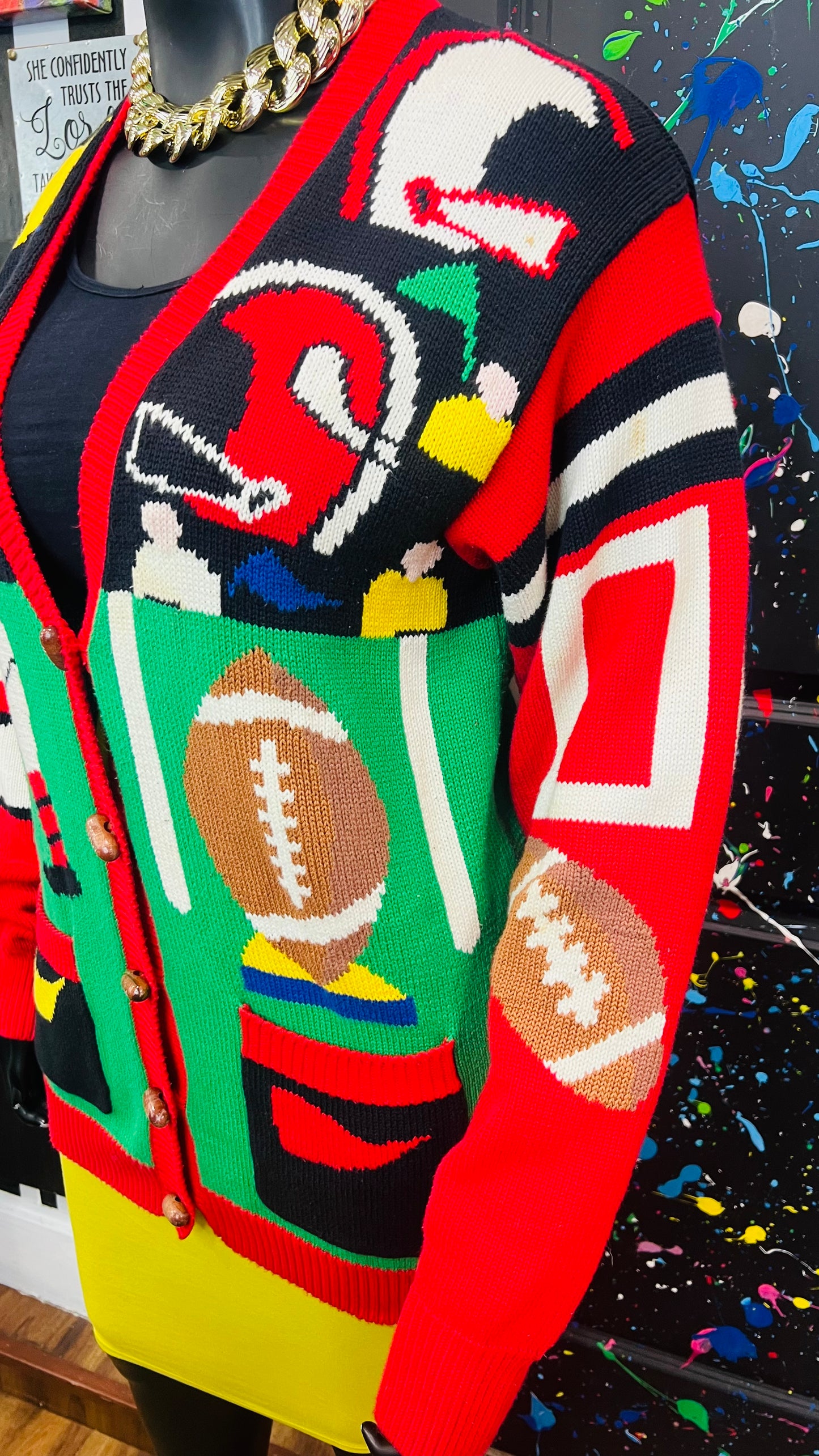 Vintage Knit Football Sweater (18/20)