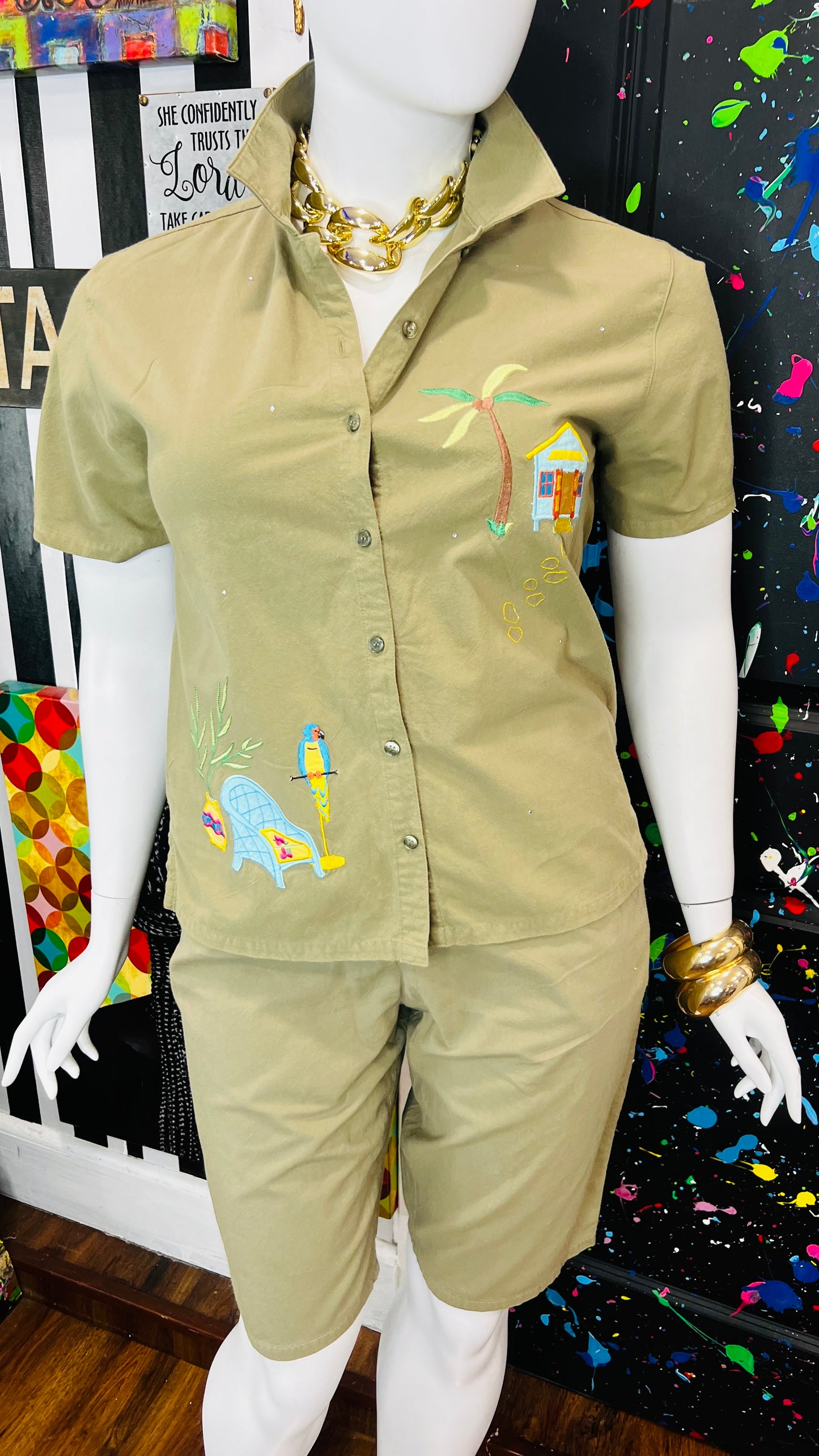 Vintage Green Shorts Set (12/14)