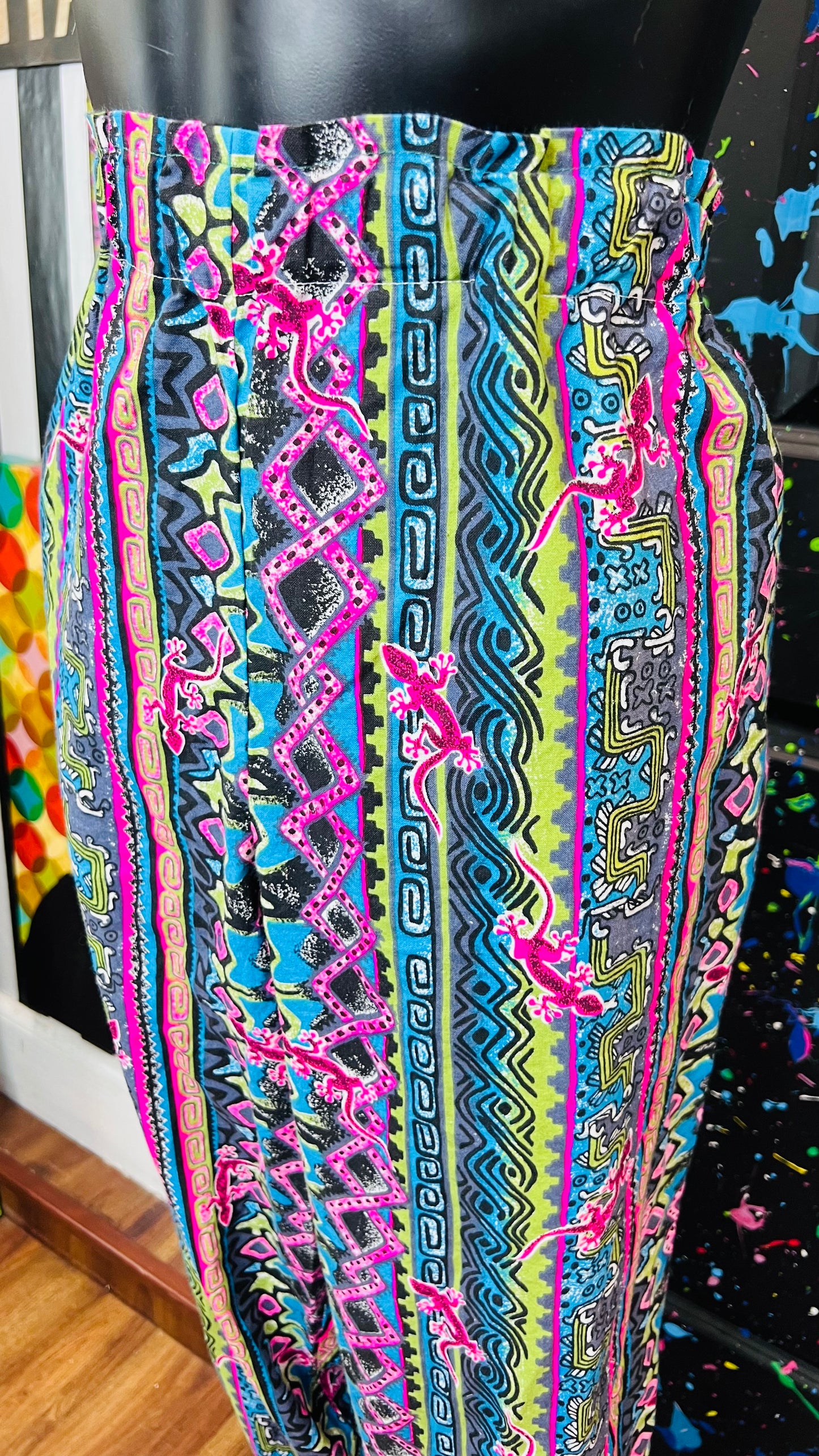 Vintage Cotton Handmade Lizzard Pants (14)