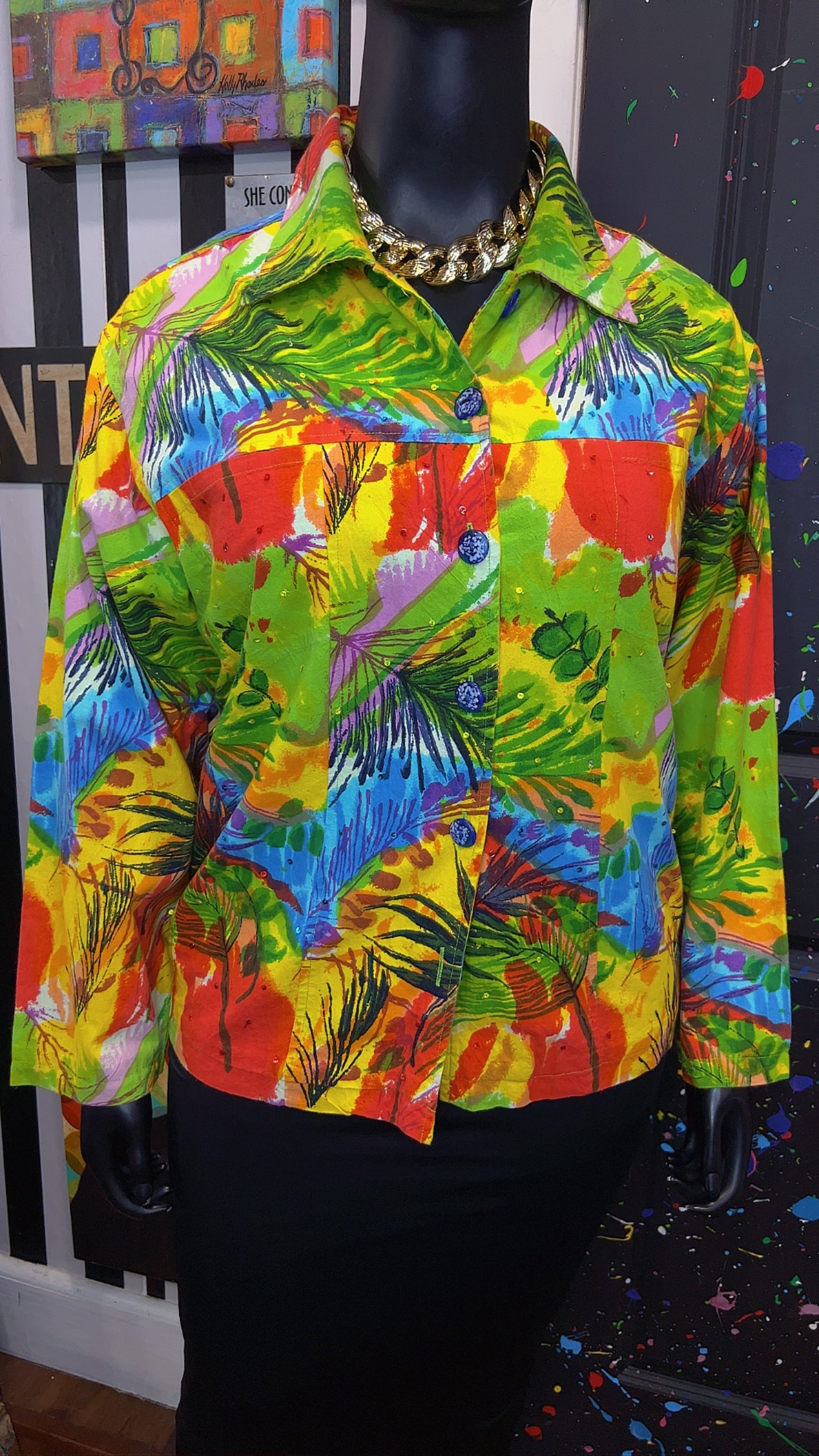 Vintage Floral Sequin Jacket (24)