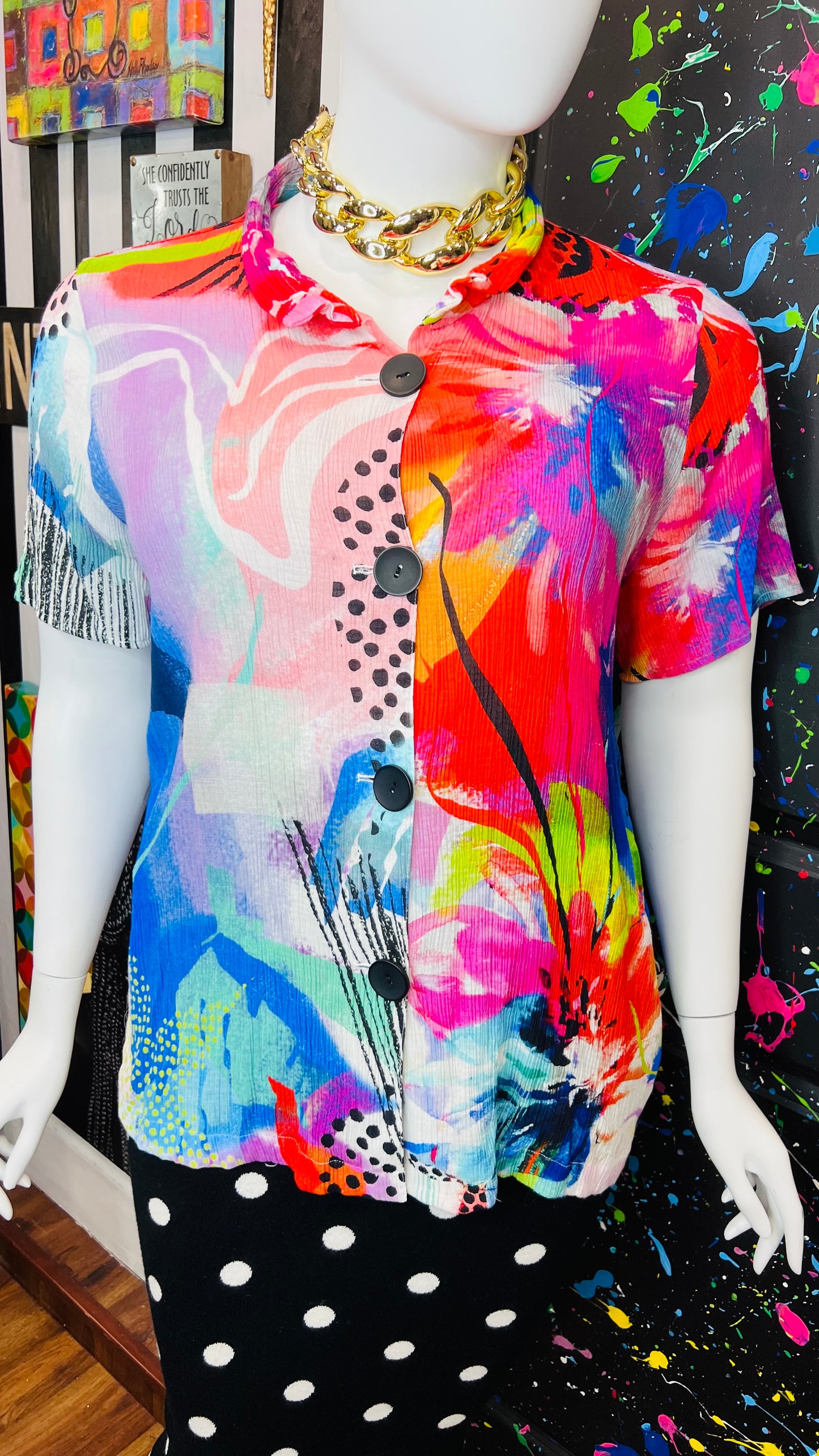 Abstract Print Blouse(18)