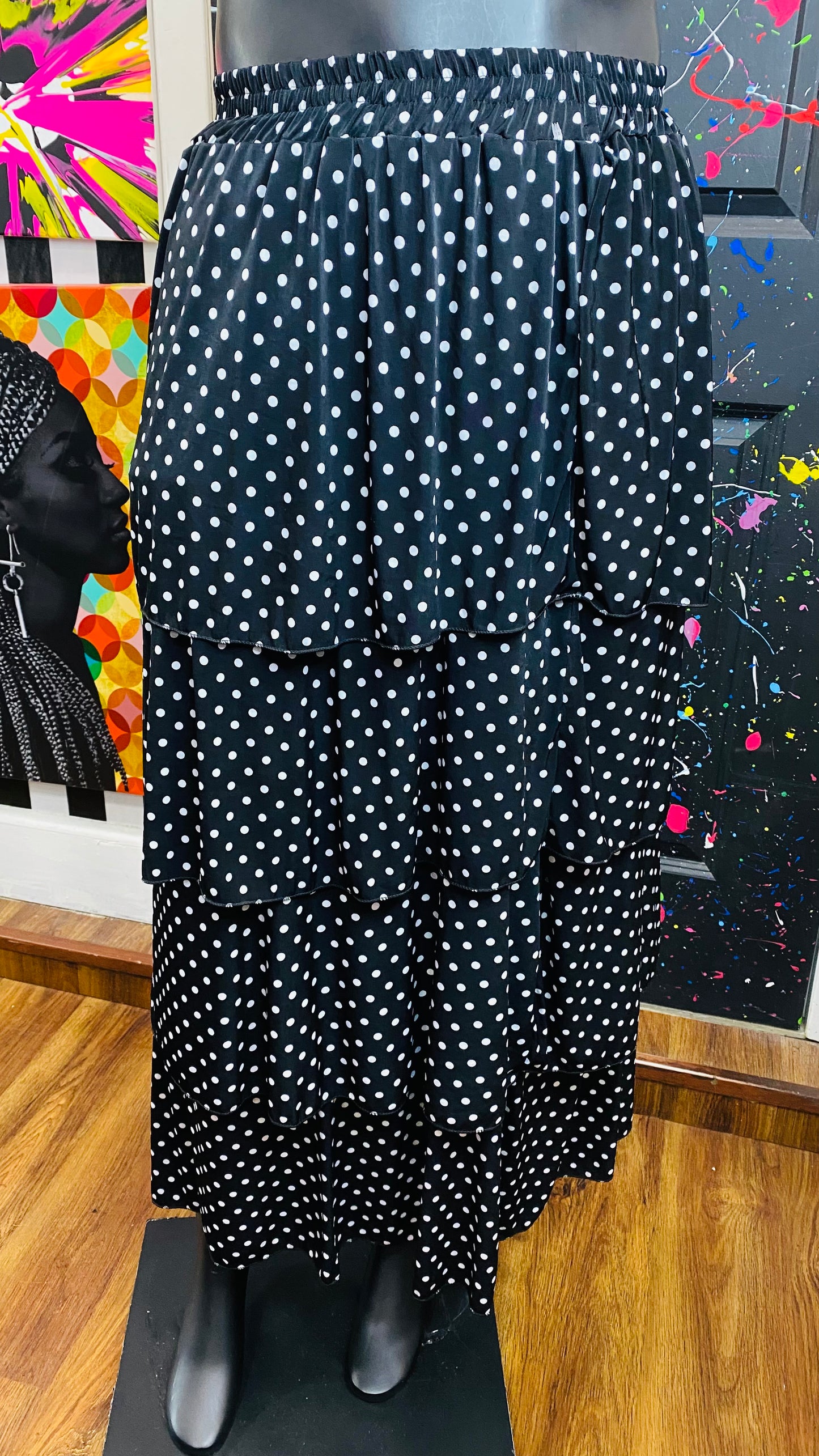 Black & White Layered Skirt (16/18)