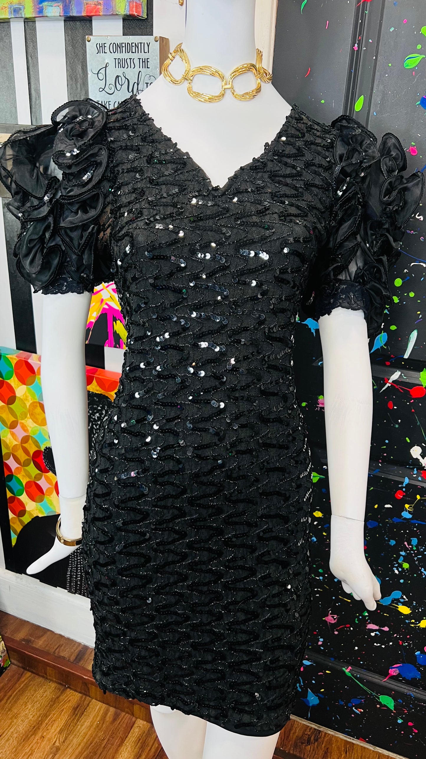Vintage Sequin Formal Dress (14)