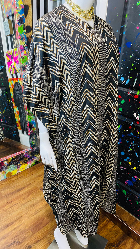 Vintage Animal Print Kaftan (OS)