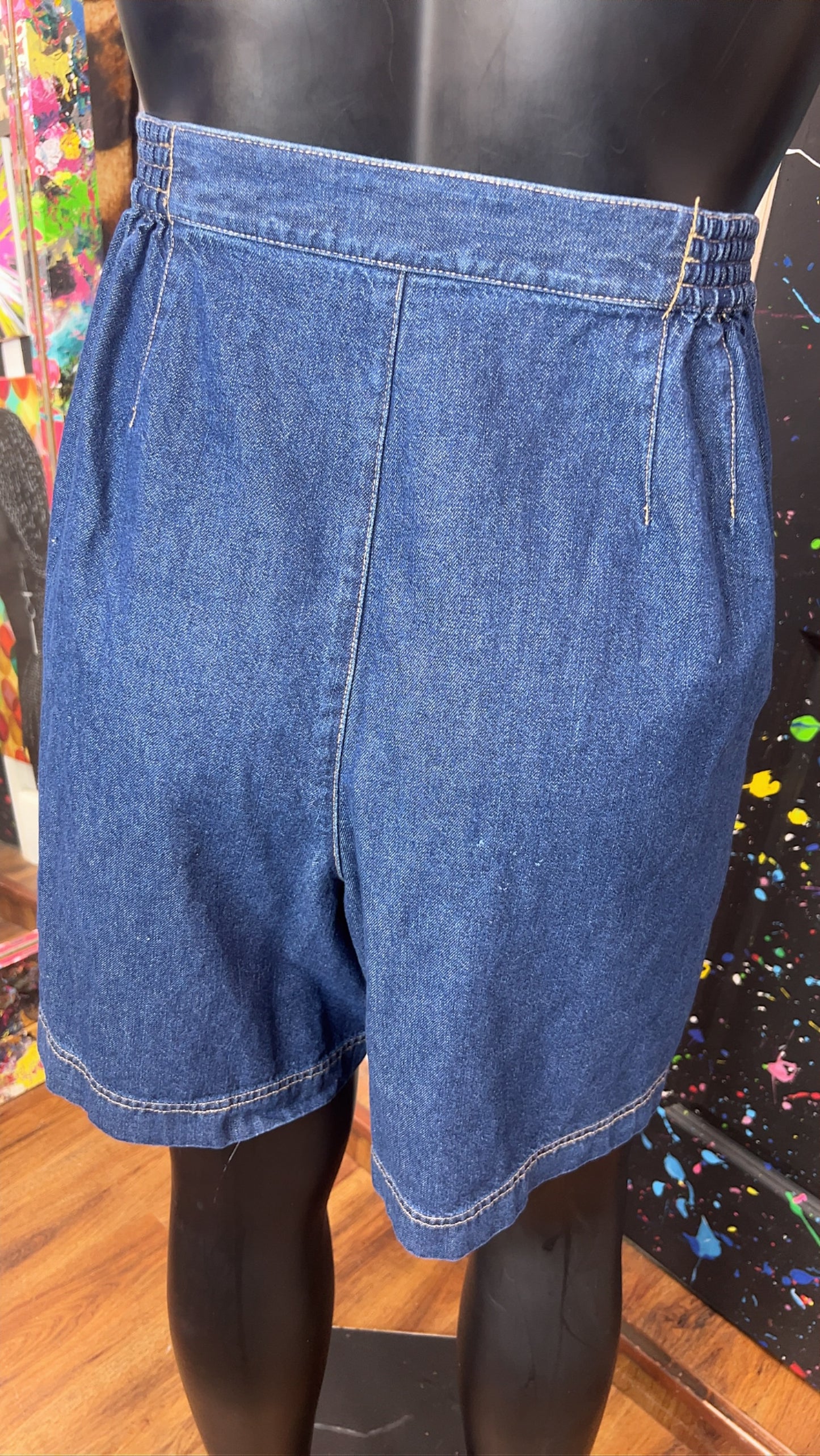 Vintage Dark Wash Denim Skort (20)