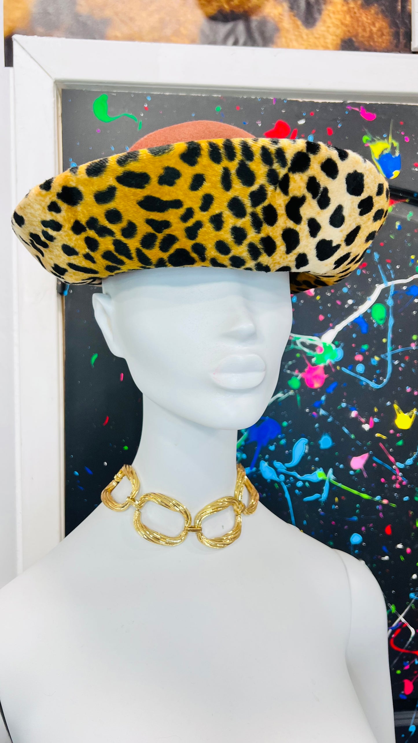 Vintage Wool & Animal Print Dead Stock Wool Hat