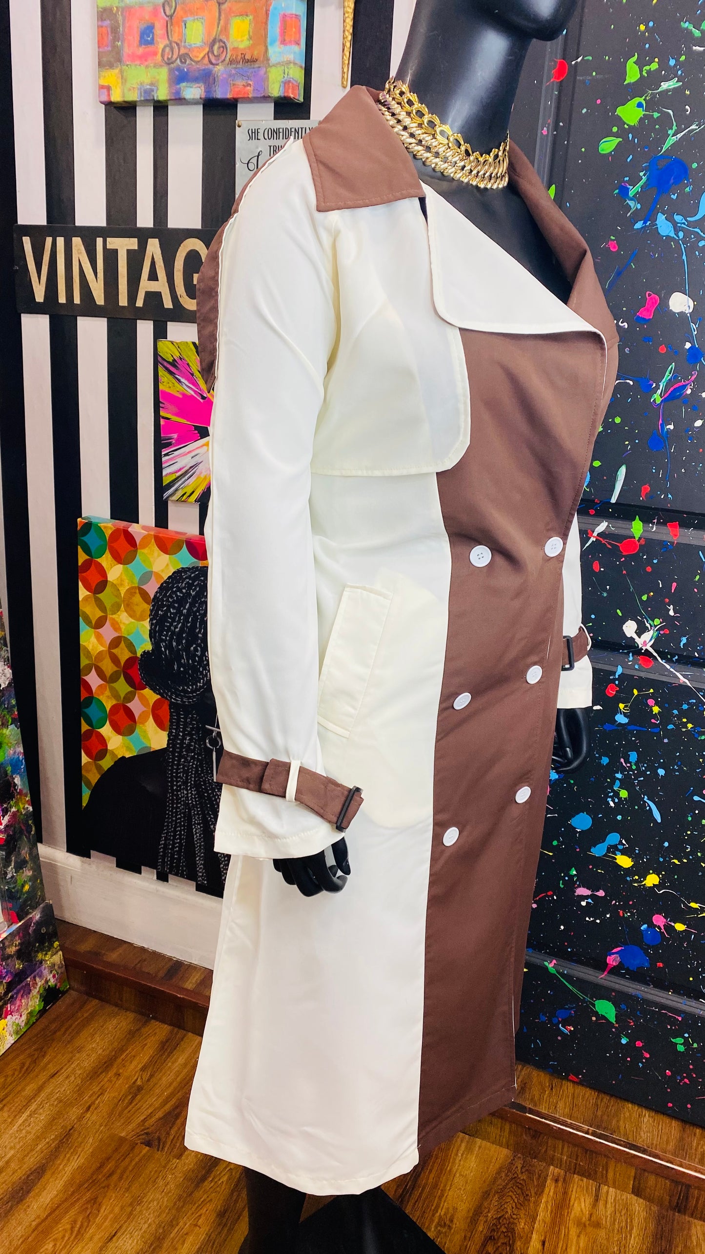 Modern Light Brown & Beige Trench Coat (22)