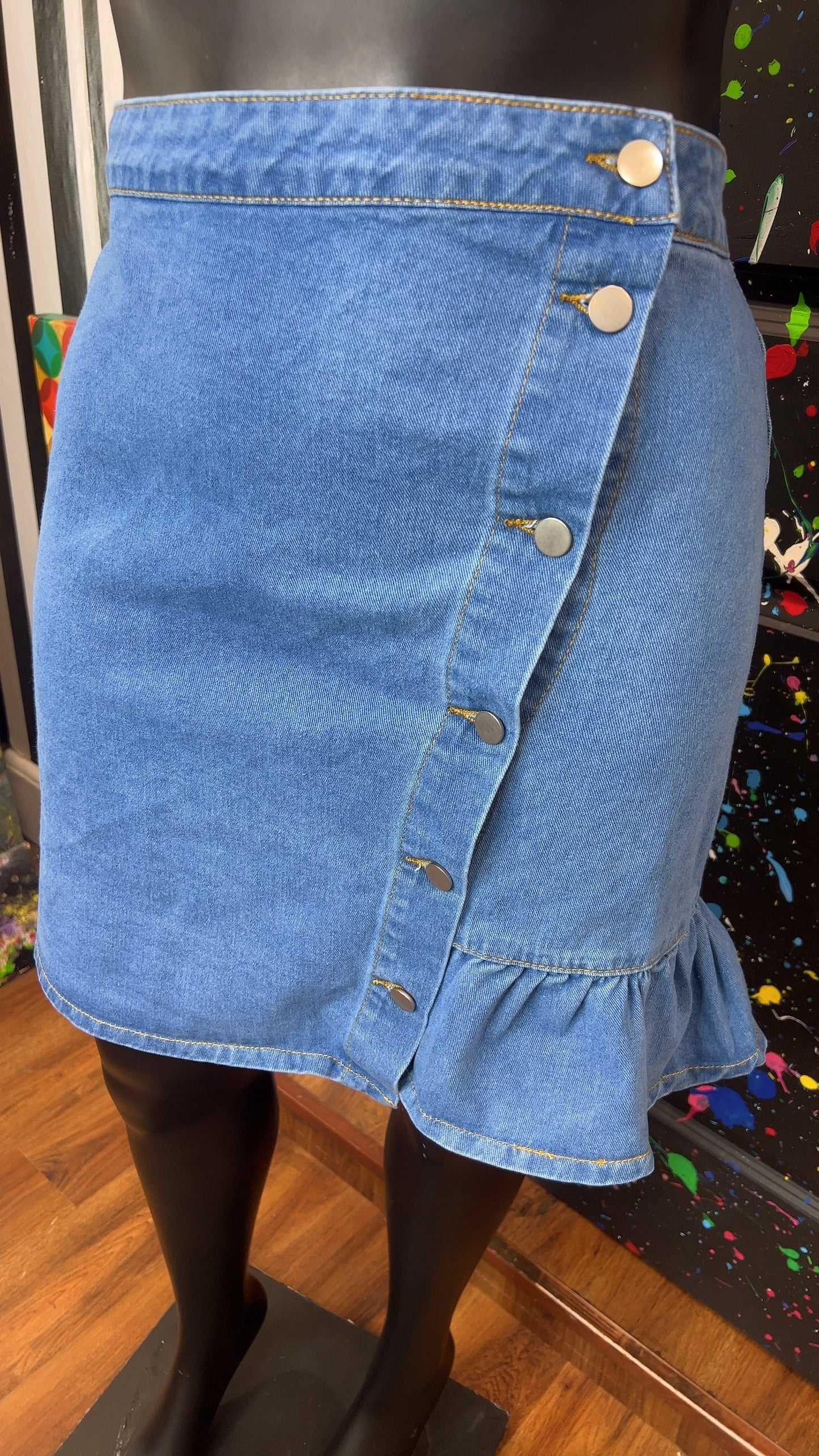 Vintage Denim Unique Skirt (18/20)
