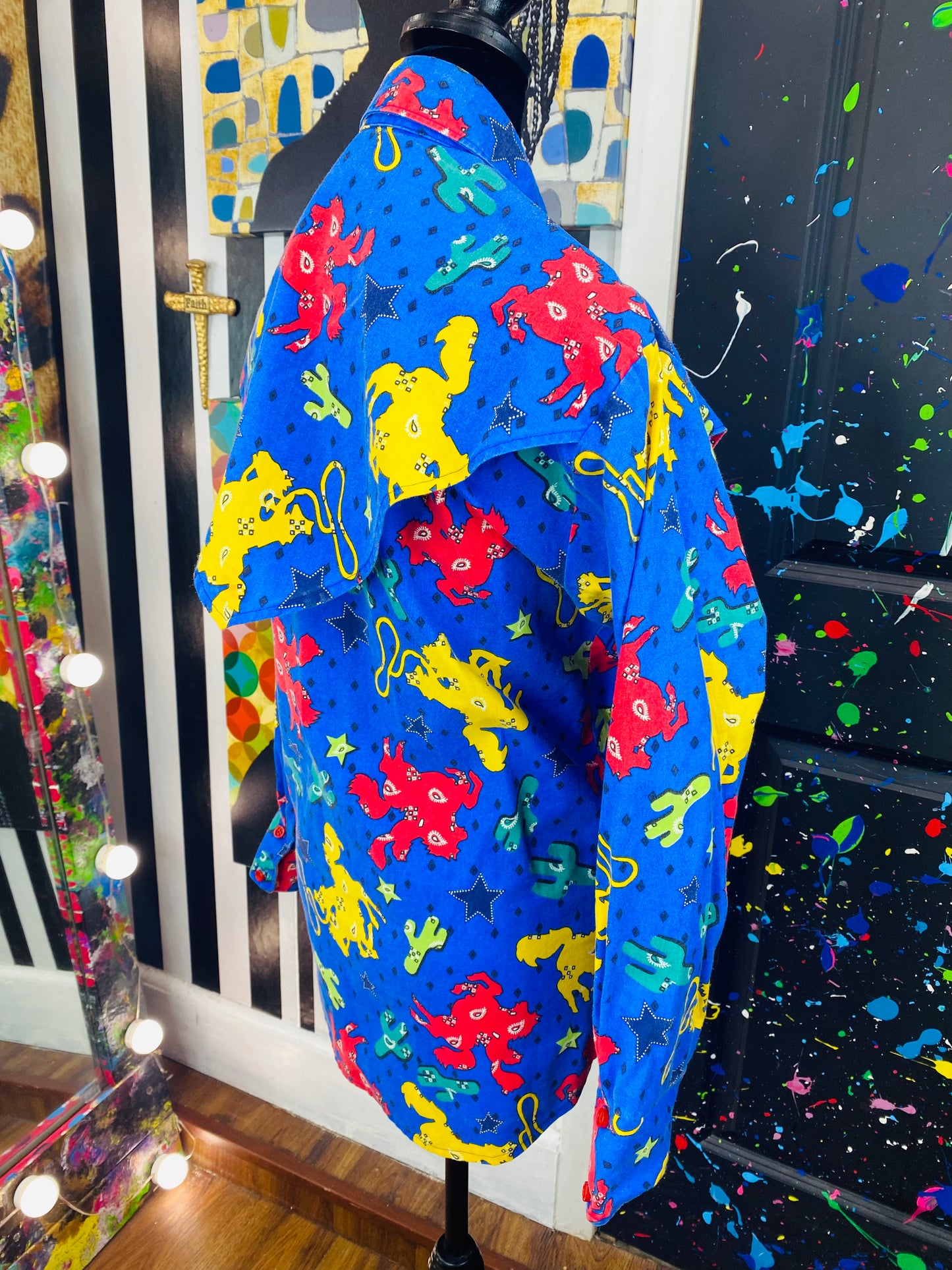 Vintage Western Long Sleeve Blouse