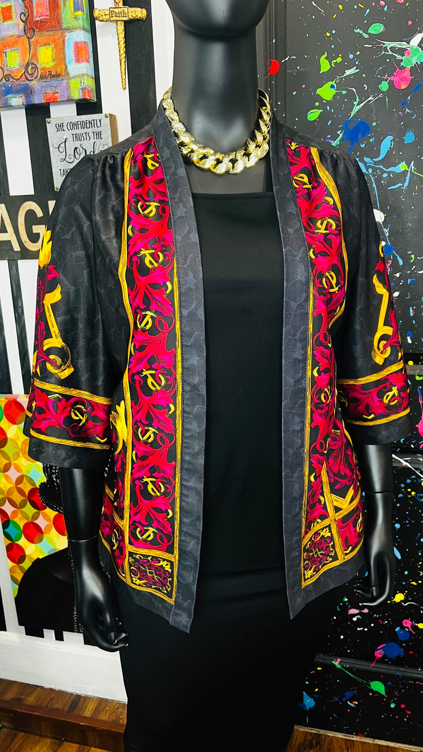 Vintage Blouse w/ Attached Duster (24)