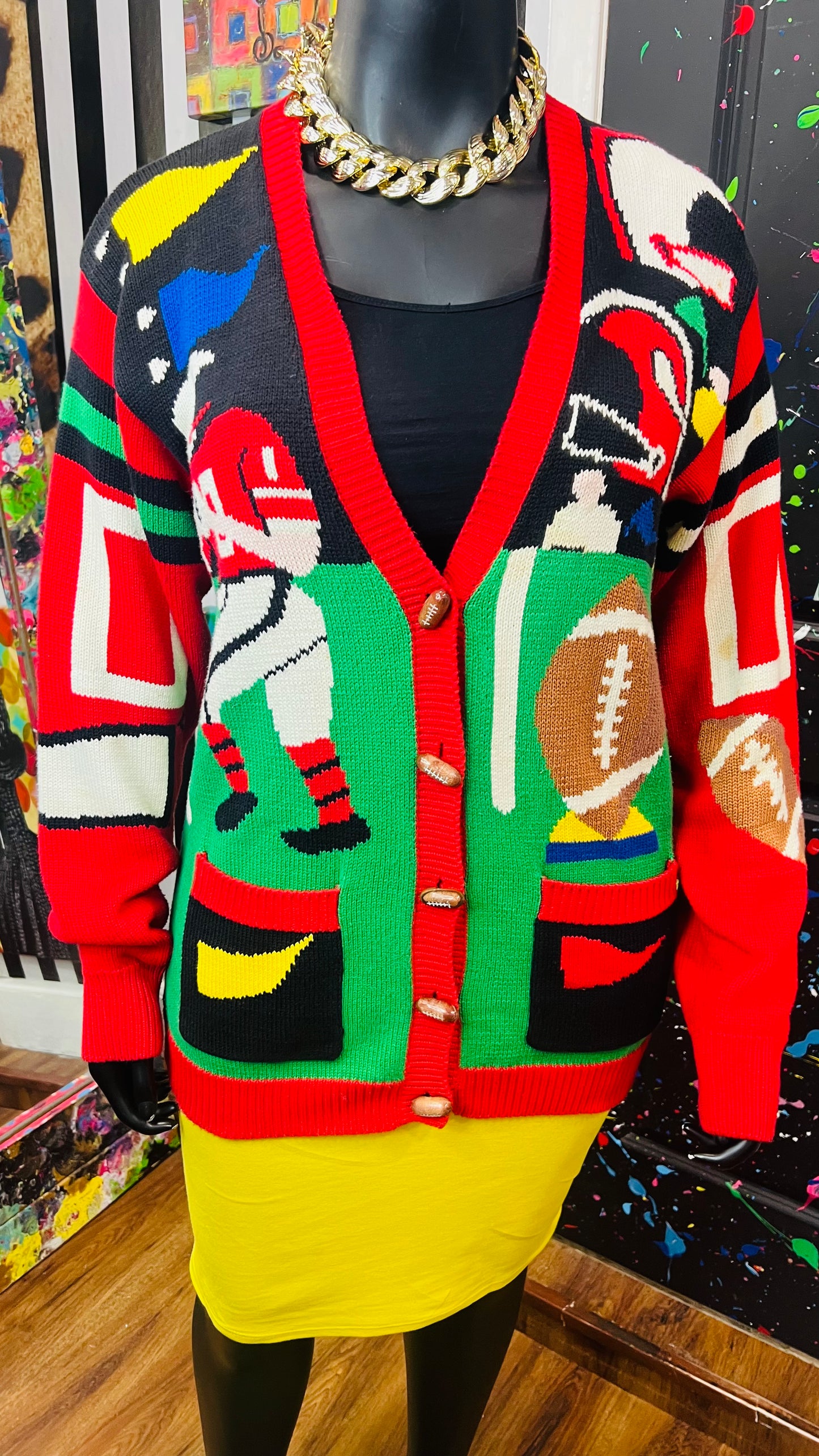 Vintage Knit Football Sweater (18/20)