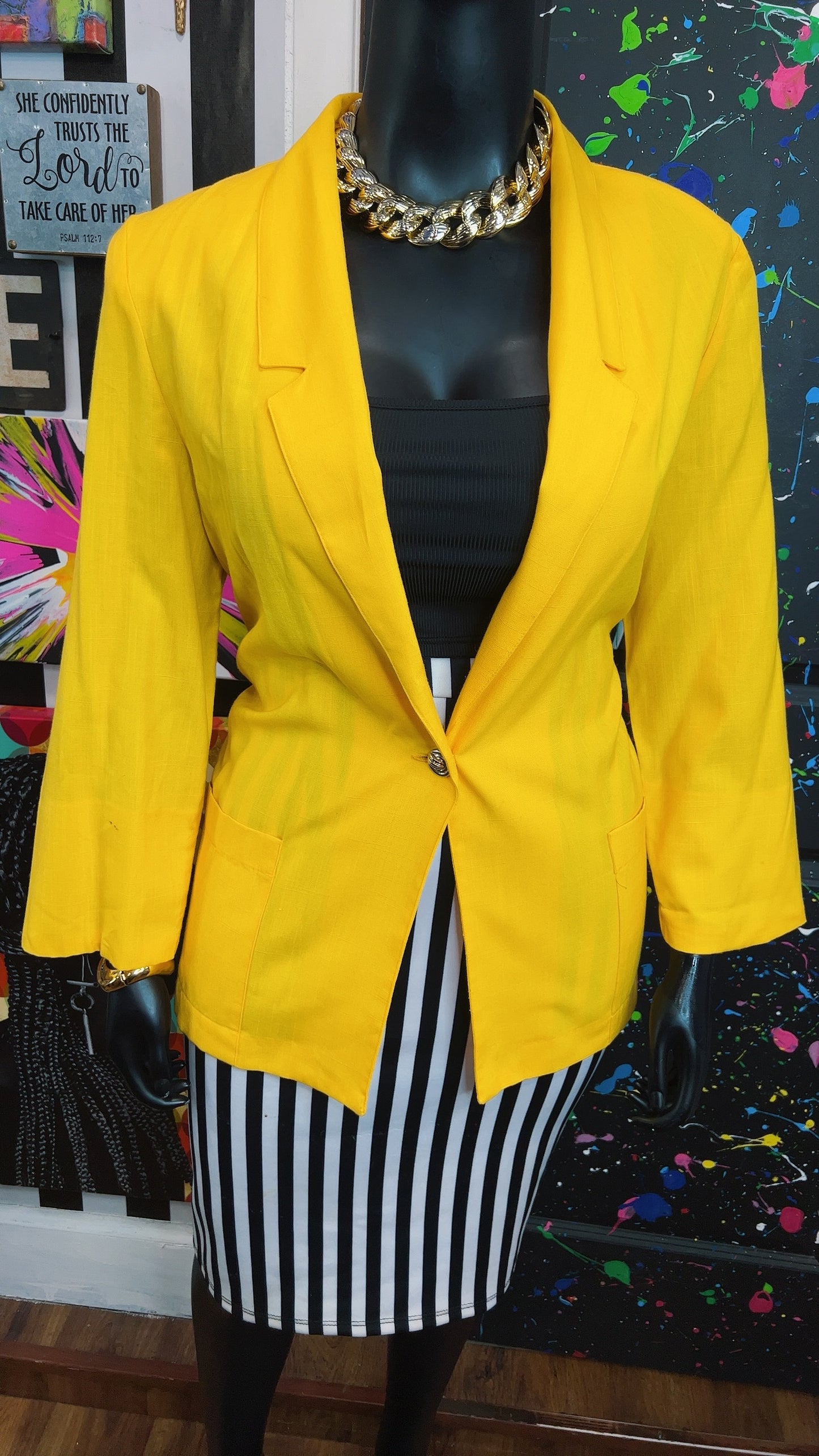 Vintage Yellow Blazer (16)