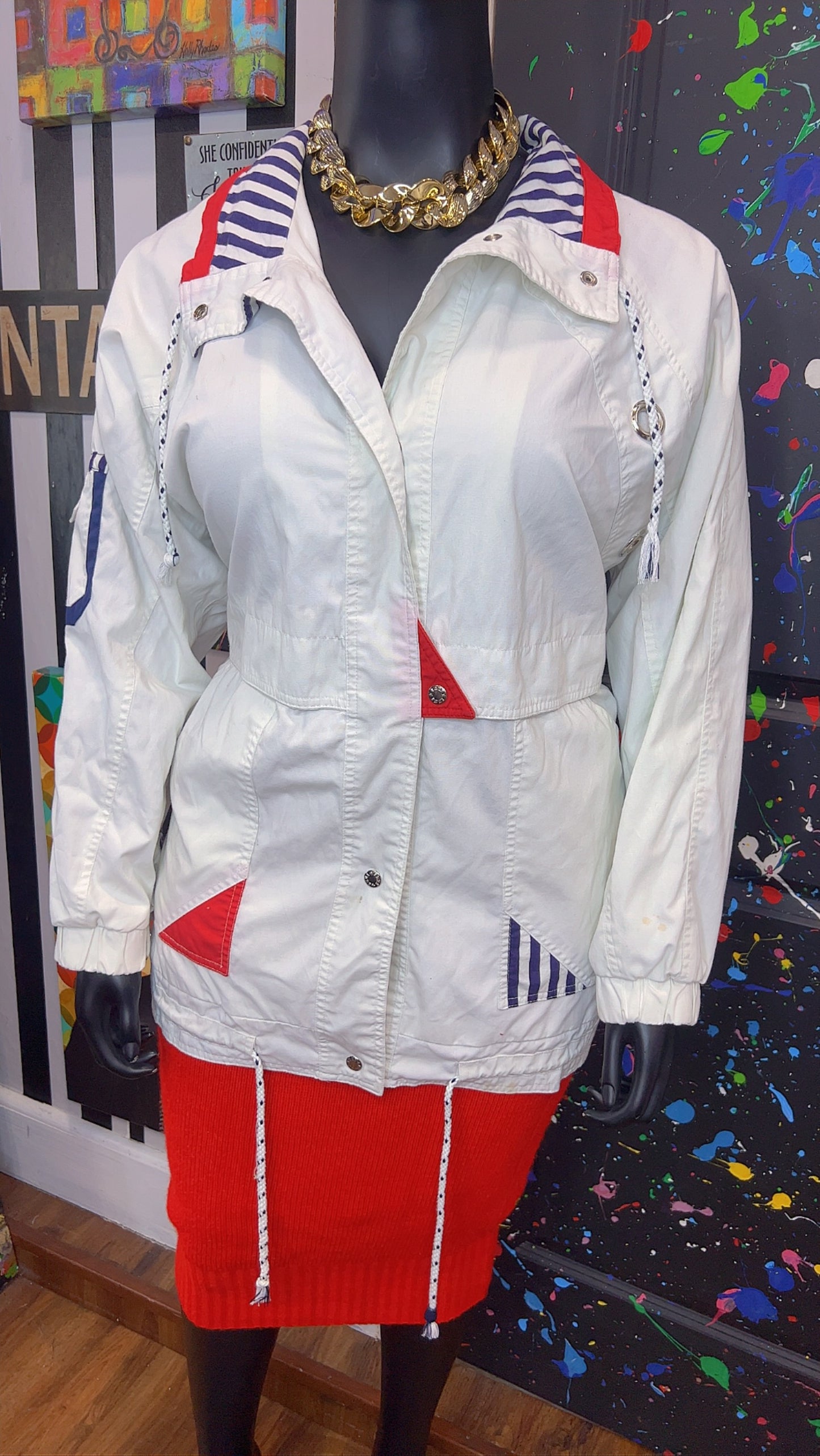 Vintage Color Block Coat (18)