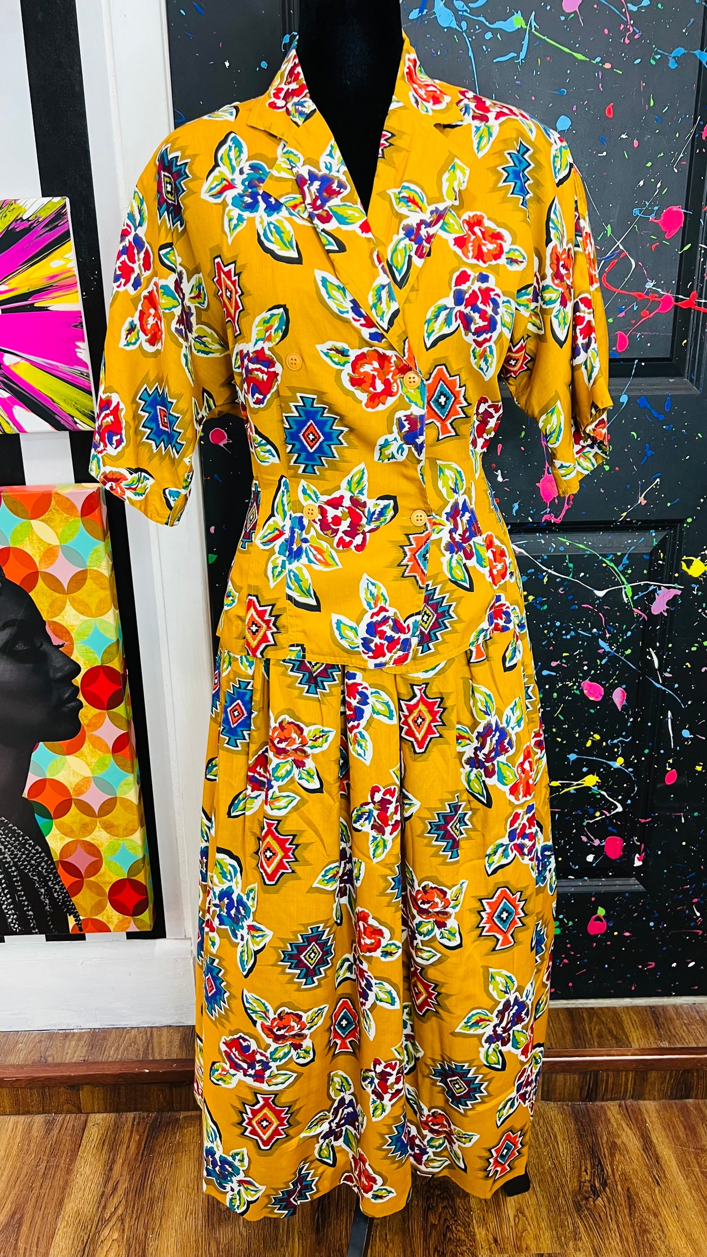 Vintage Chaus Rayon Skirt Set (12)